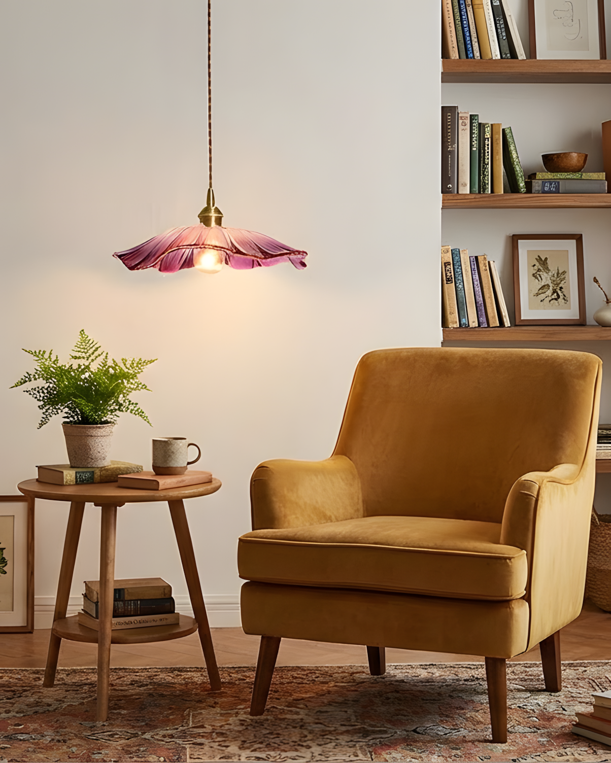 Glasblumen Pendelleuchte