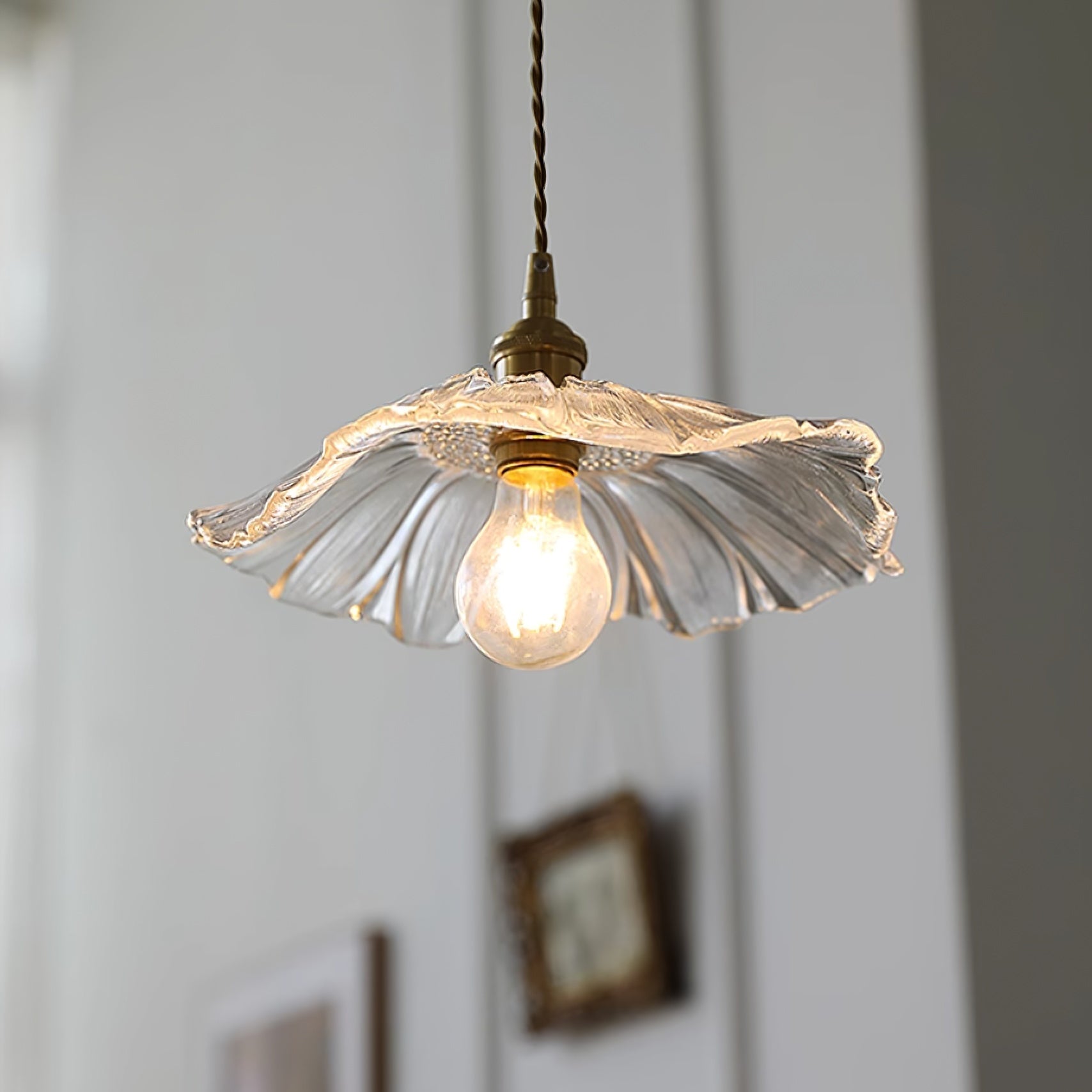 Glasblumen Pendelleuchte