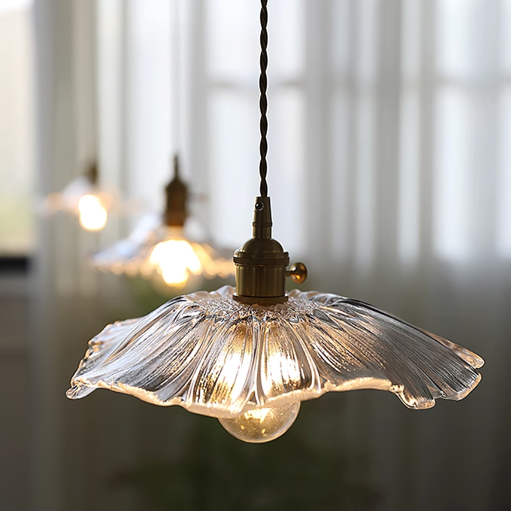 Glasblumen Pendelleuchte