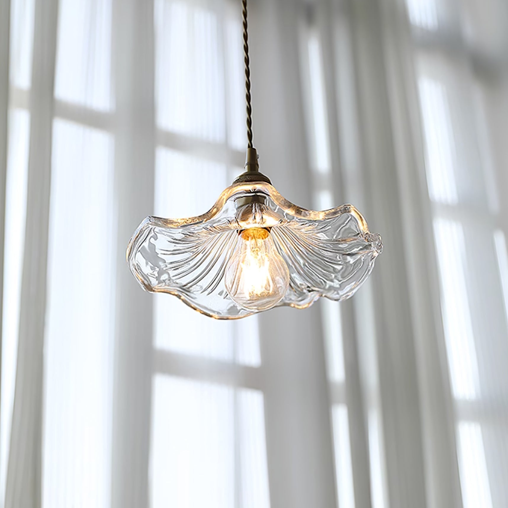 Glasblumen Pendelleuchte