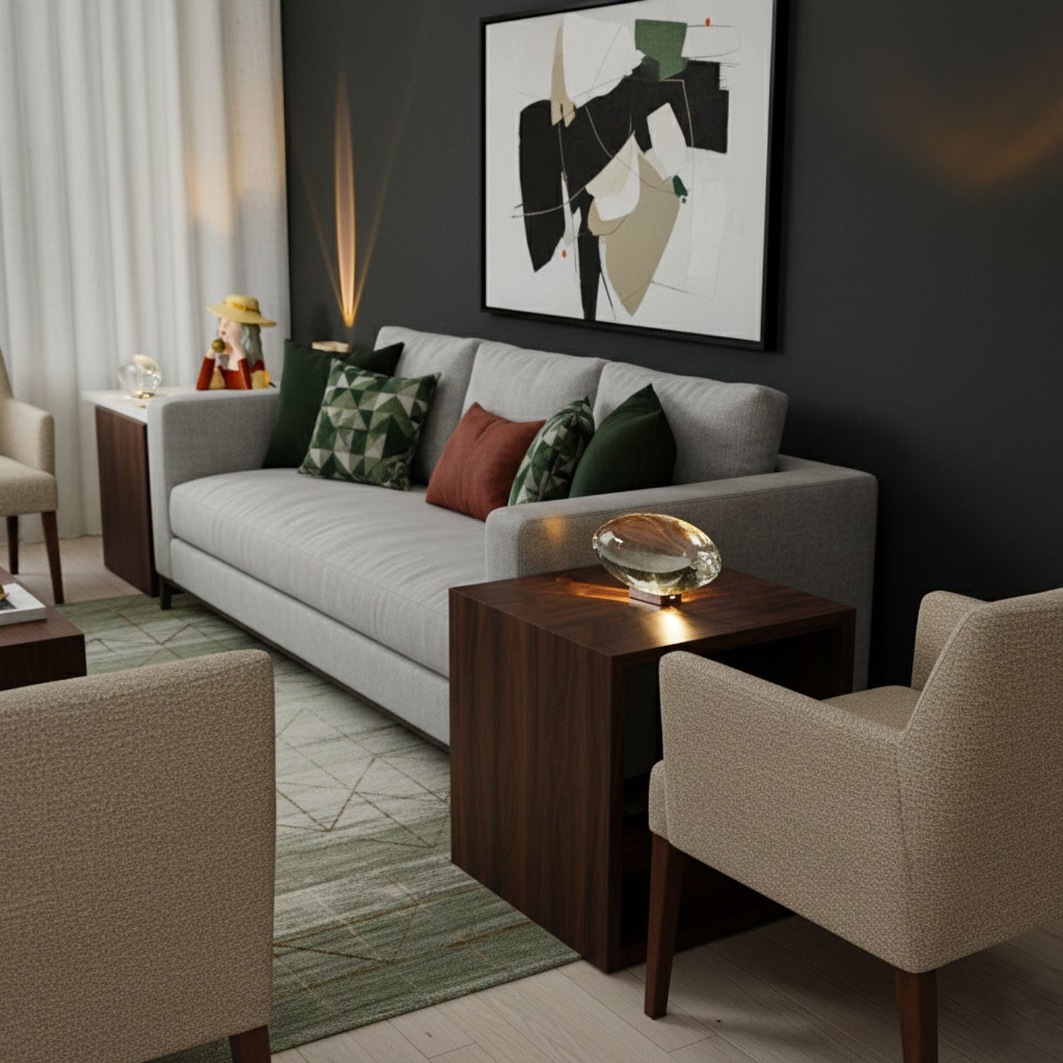 Ovale Kristall Tischleuchte | LED