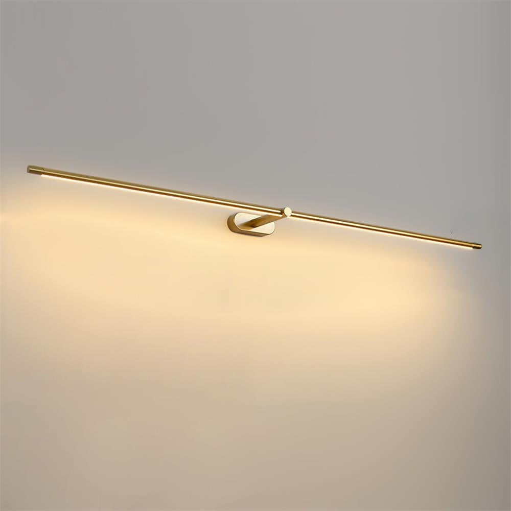 Wandleuchte in Stabform mit Metalldetails