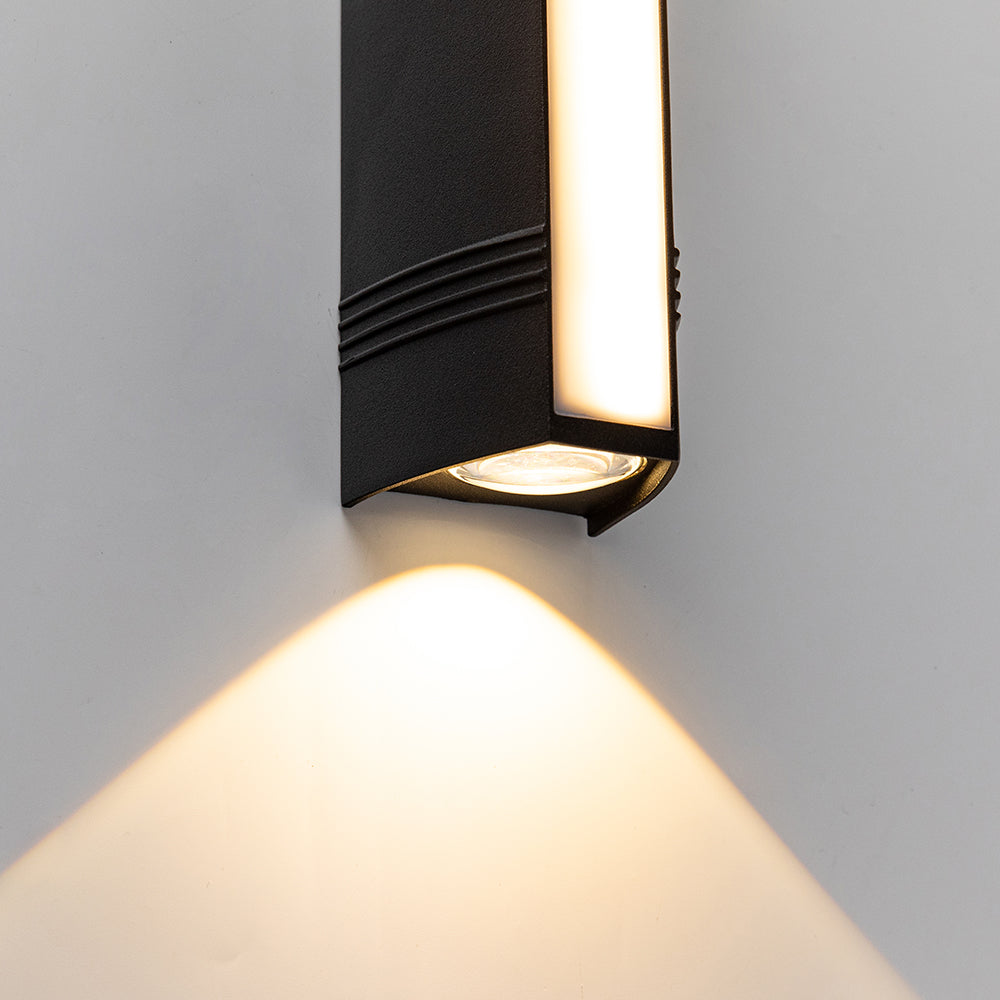 Vertikale doppelseitige Wandlampe für den Außenbereich