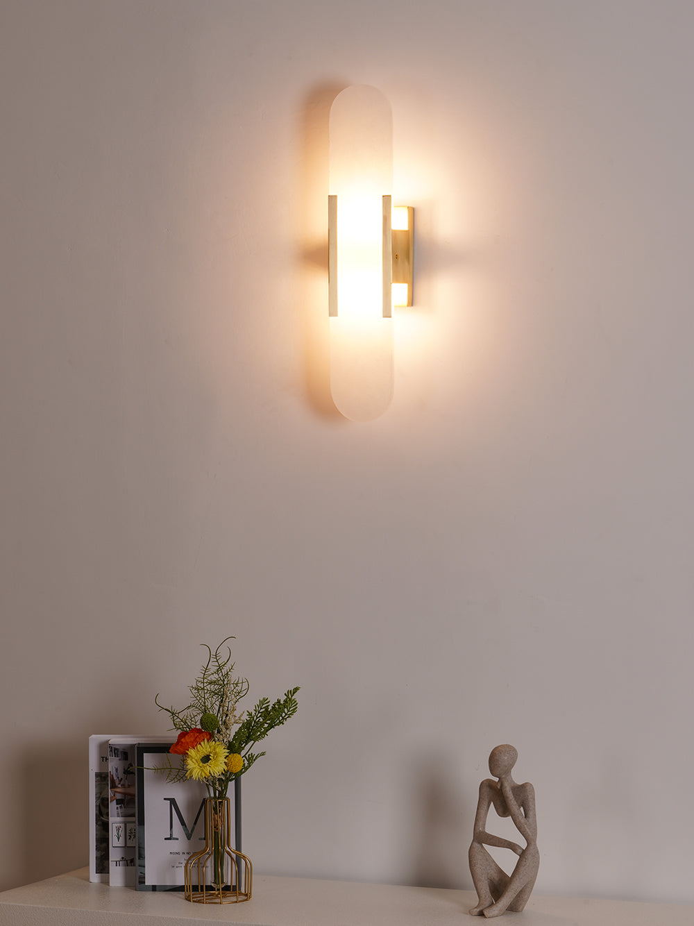 Wandleuchte mit Alabastermuster