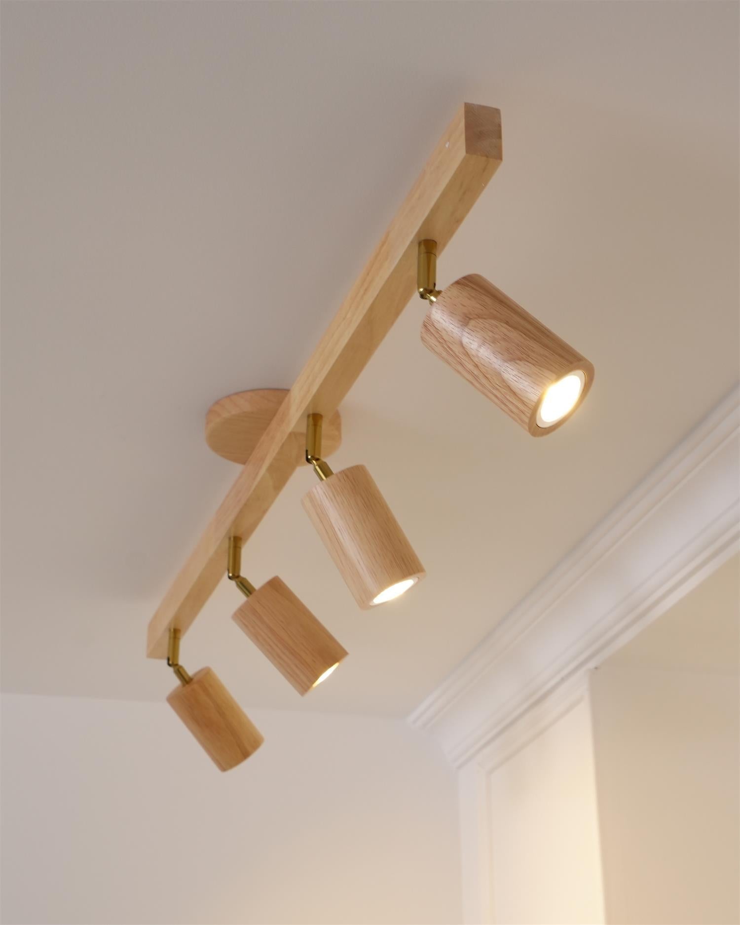 Innere Holzschienen-Deckenleuchten