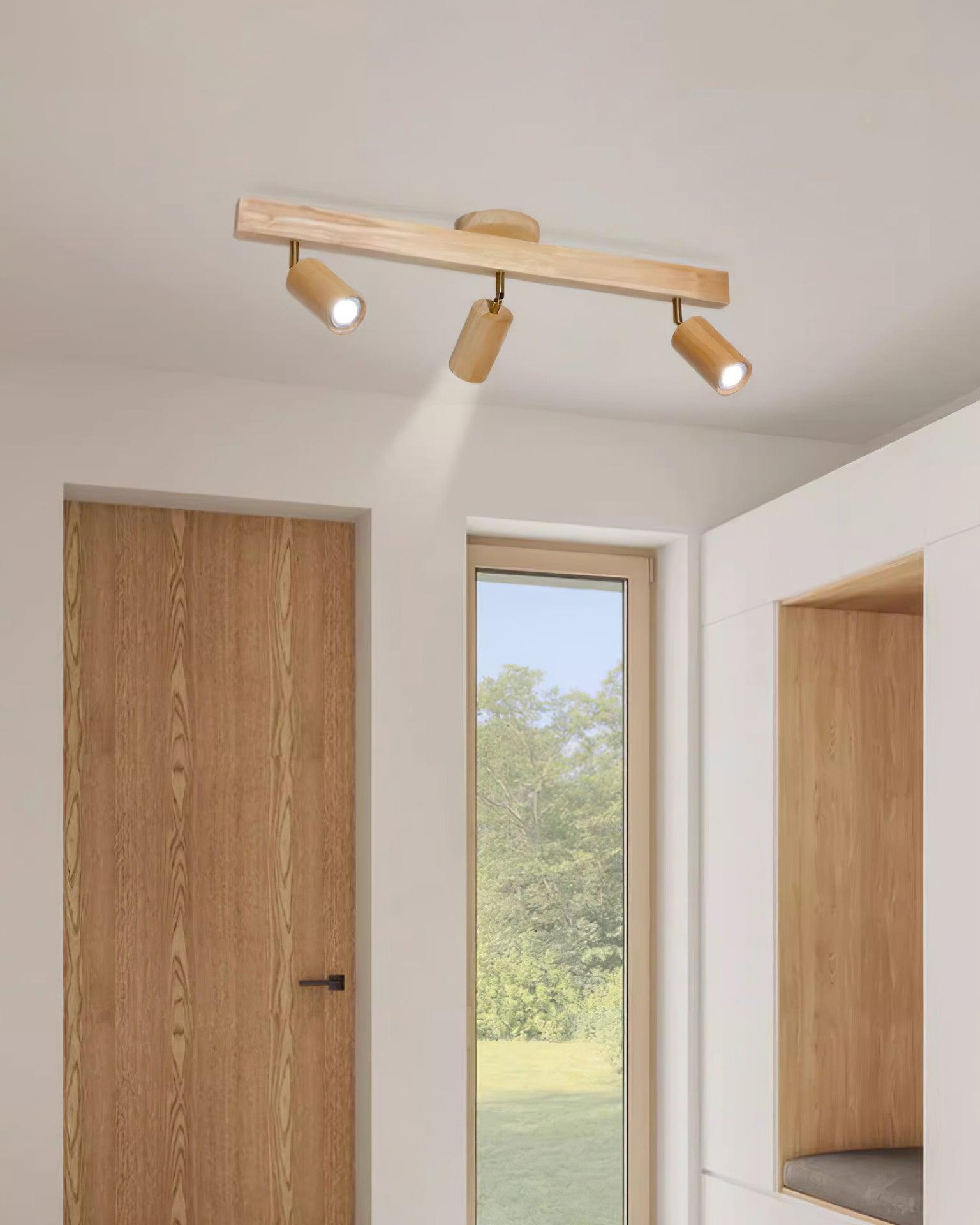Innere Holzschienen-Deckenleuchten
