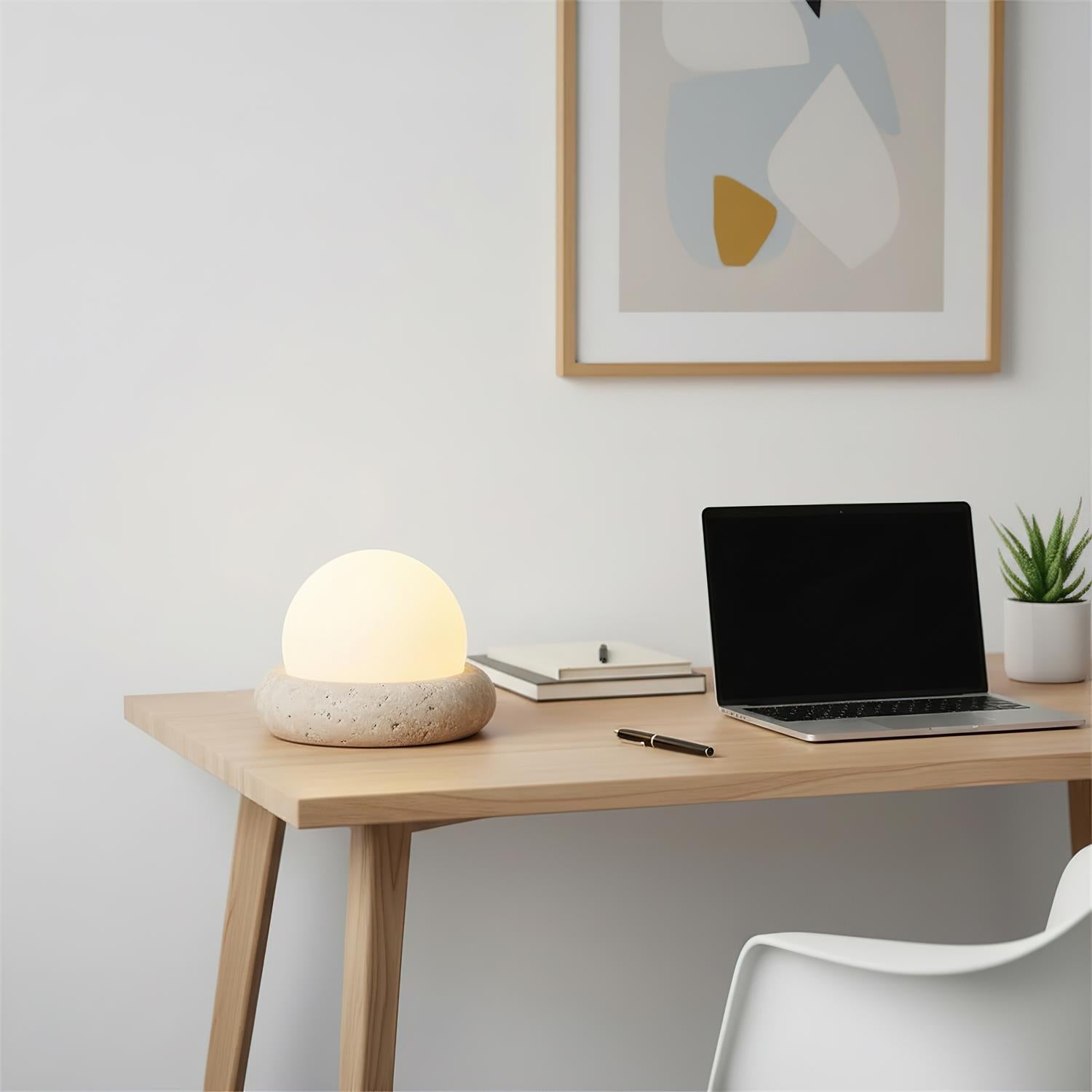 Beton-Orb-Tischlampe