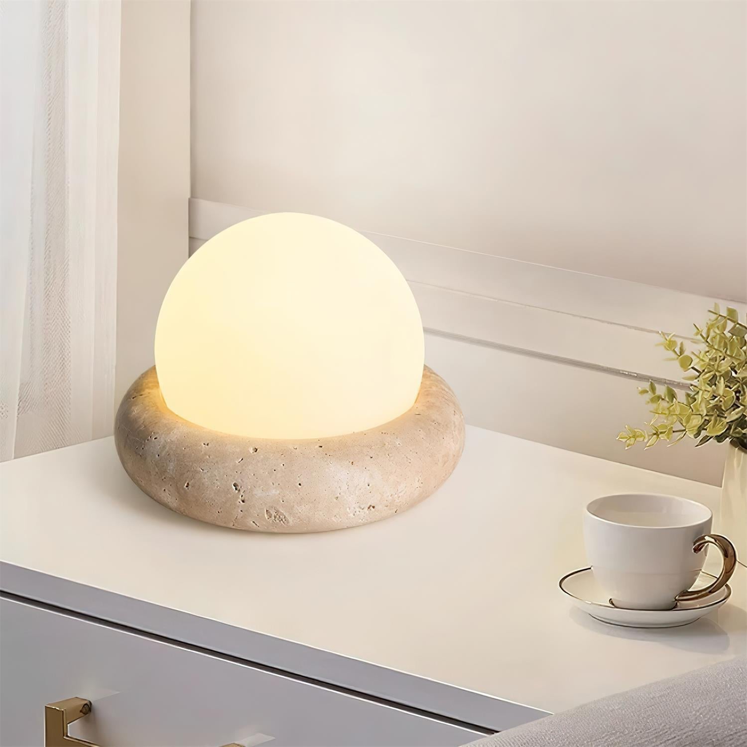 Beton-Orb-Tischlampe