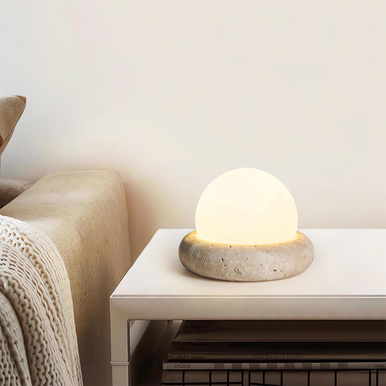 Beton-Orb-Tischlampe