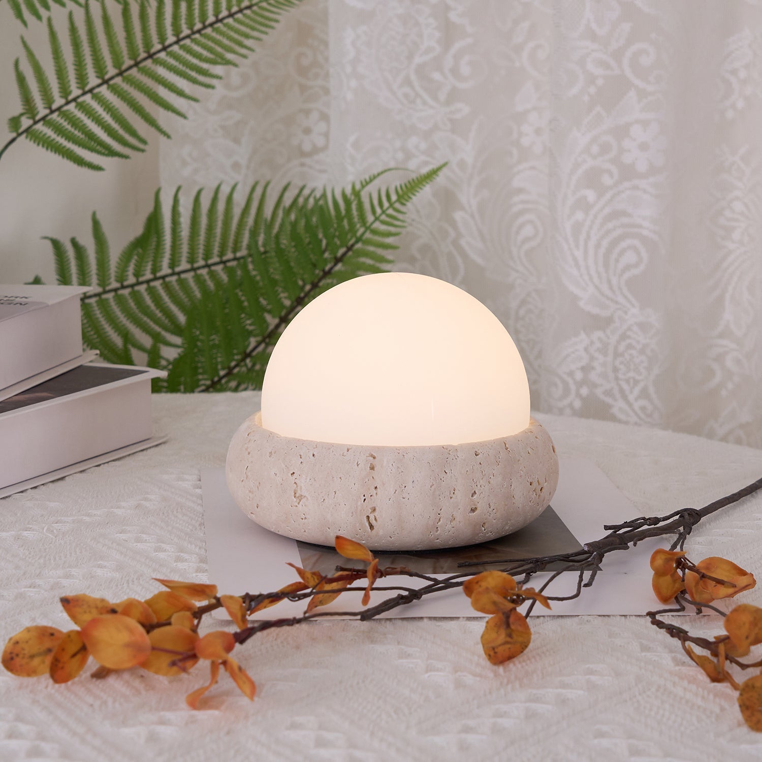 Beton-Orb-Tischlampe