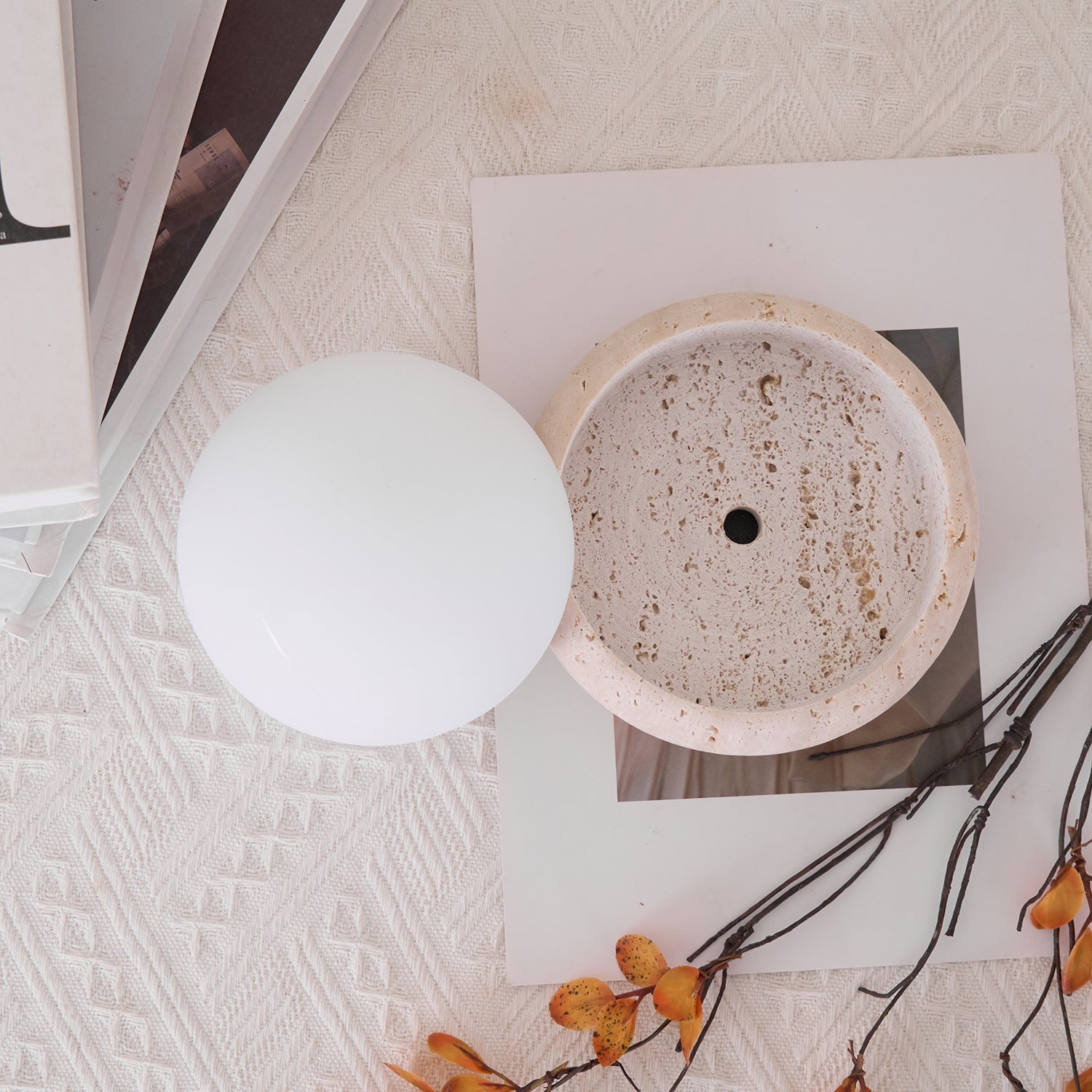 Beton-Orb-Tischlampe