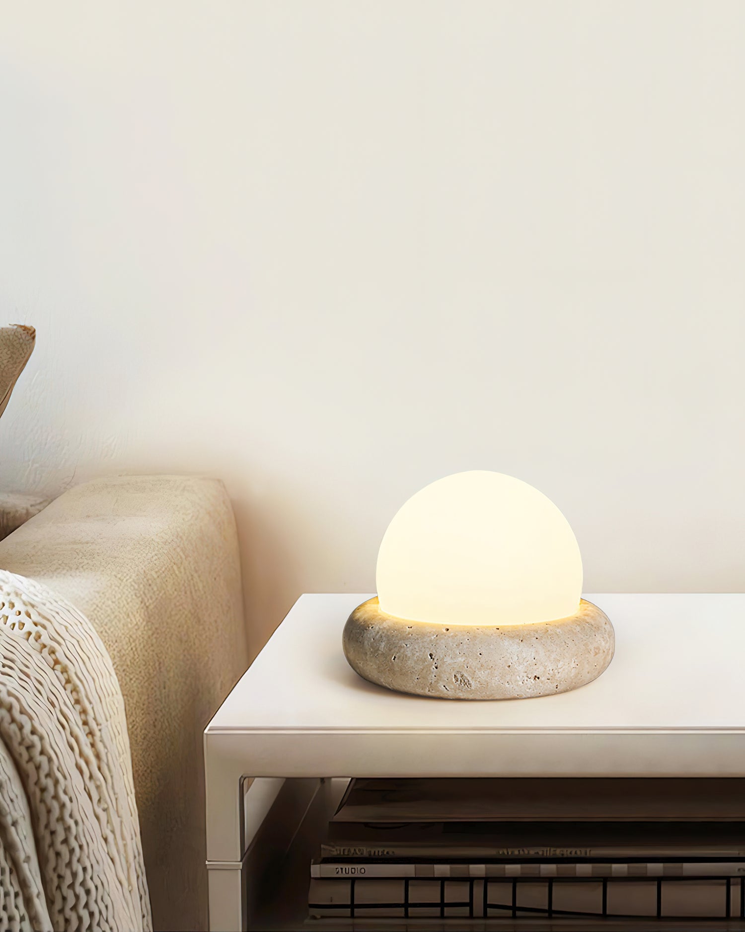 Beton-Orb-Tischlampe