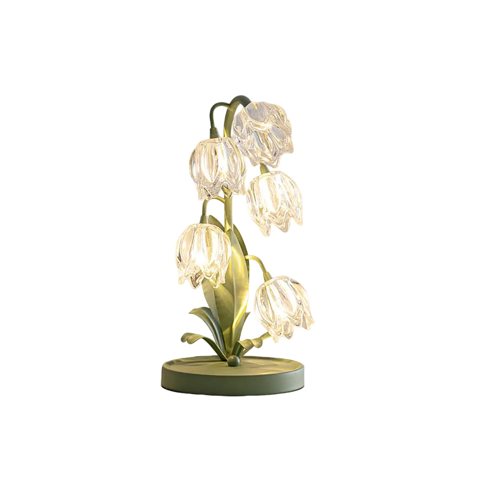 Blühende Blumen Tischlampe