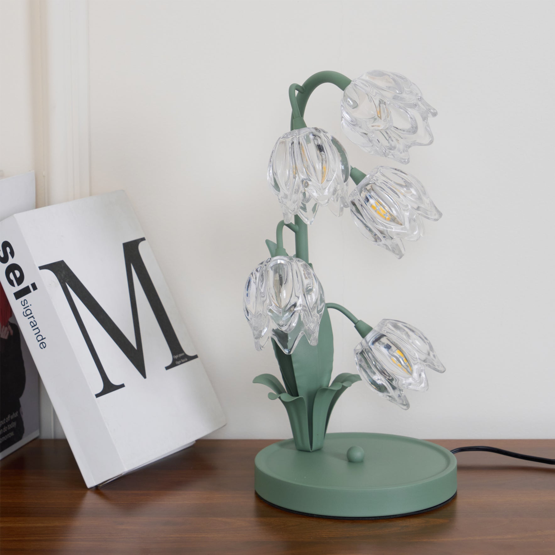 Blühende Blumen Tischlampe