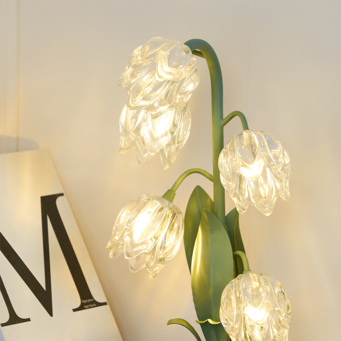 Blühende Blumen Tischlampe