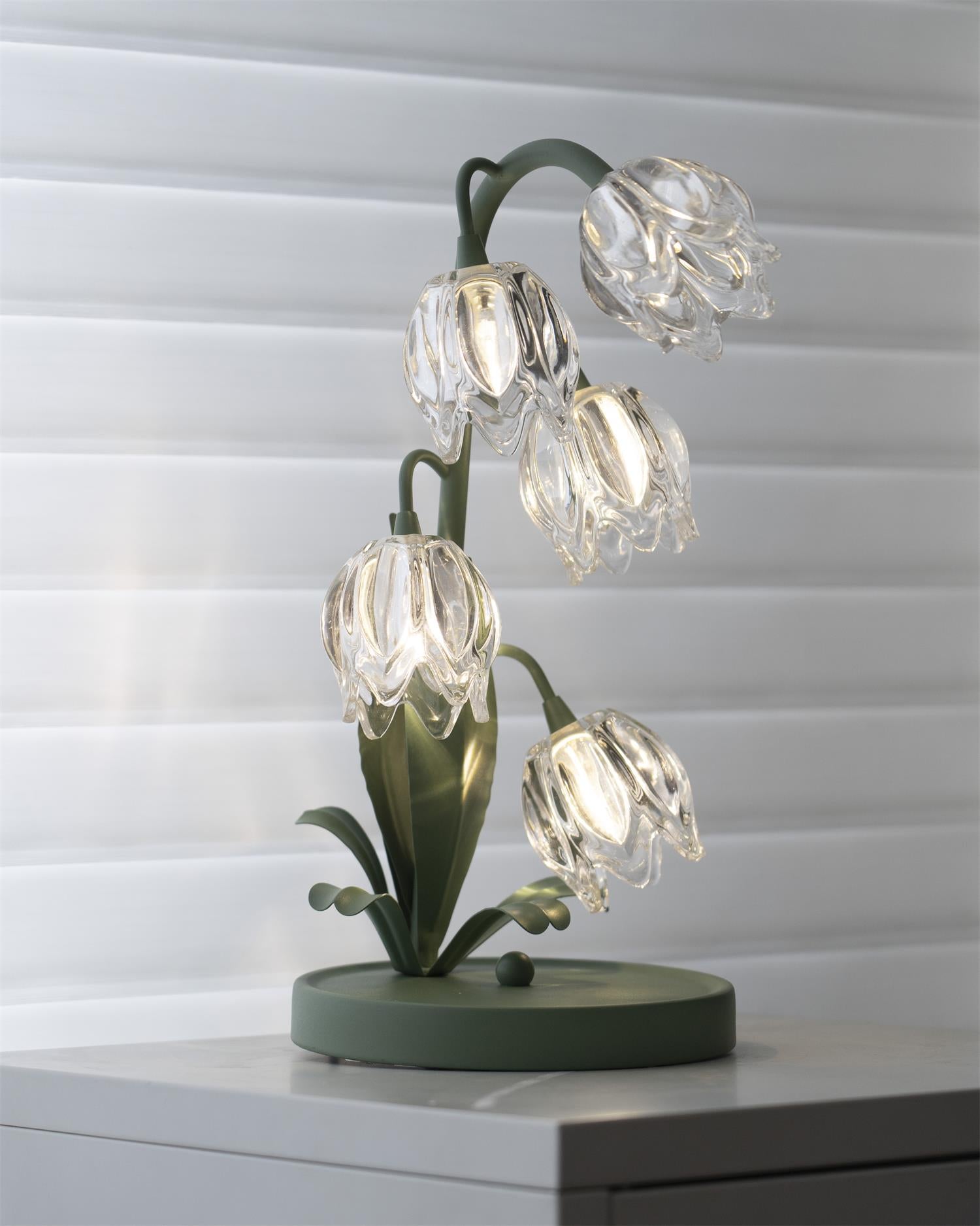 Blühende Blumen Tischlampe