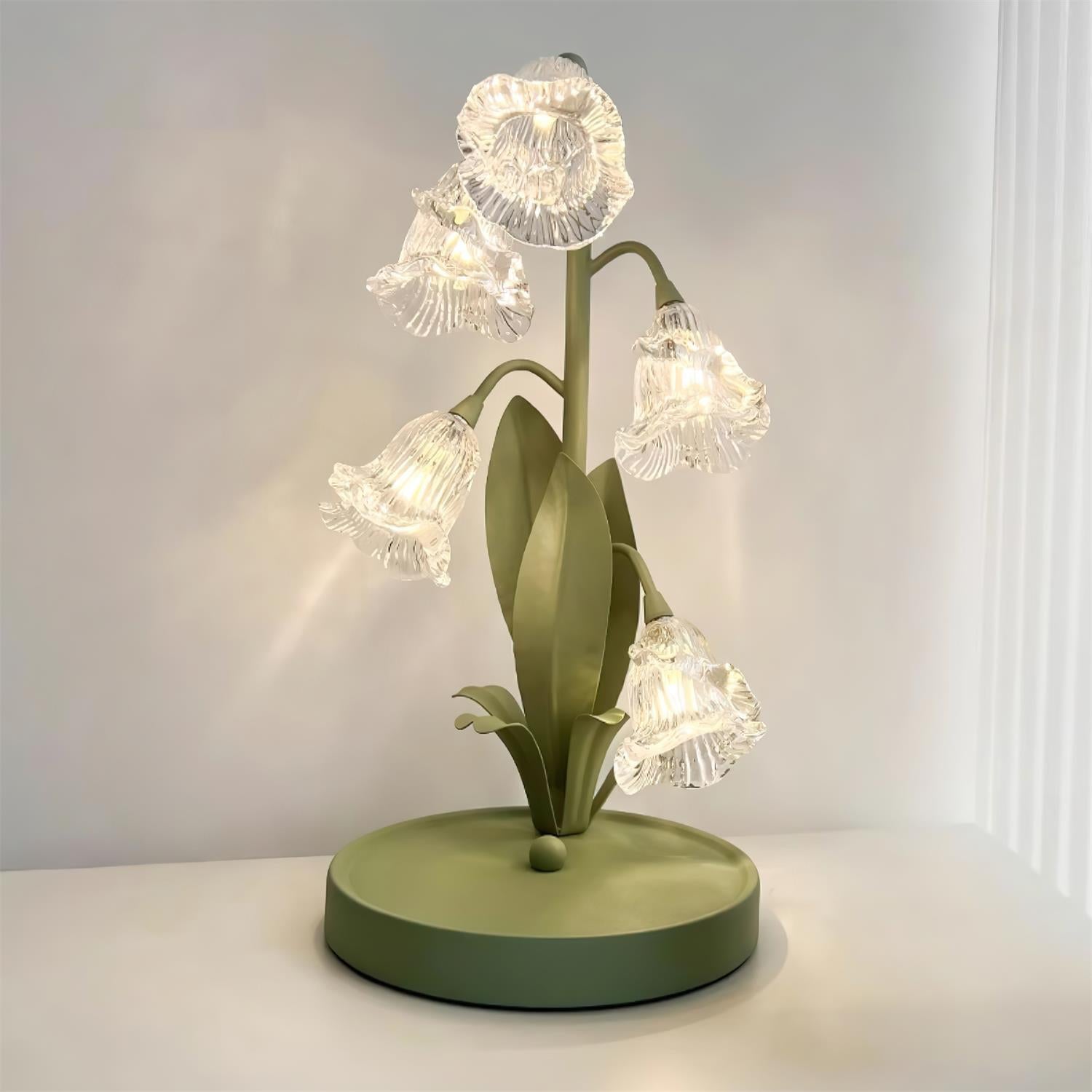Blühende Blumen Tischlampe