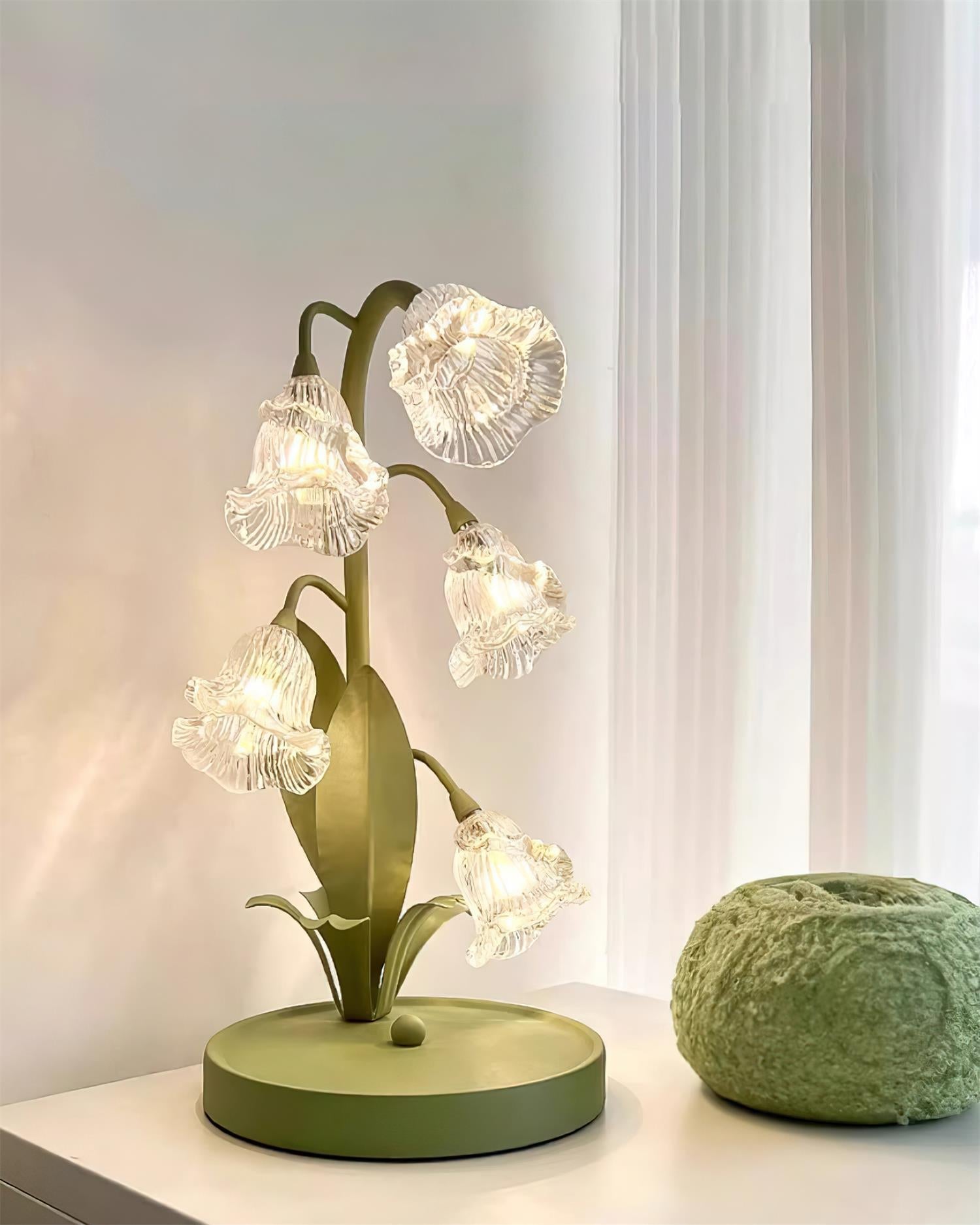 Blühende Blumen Tischlampe