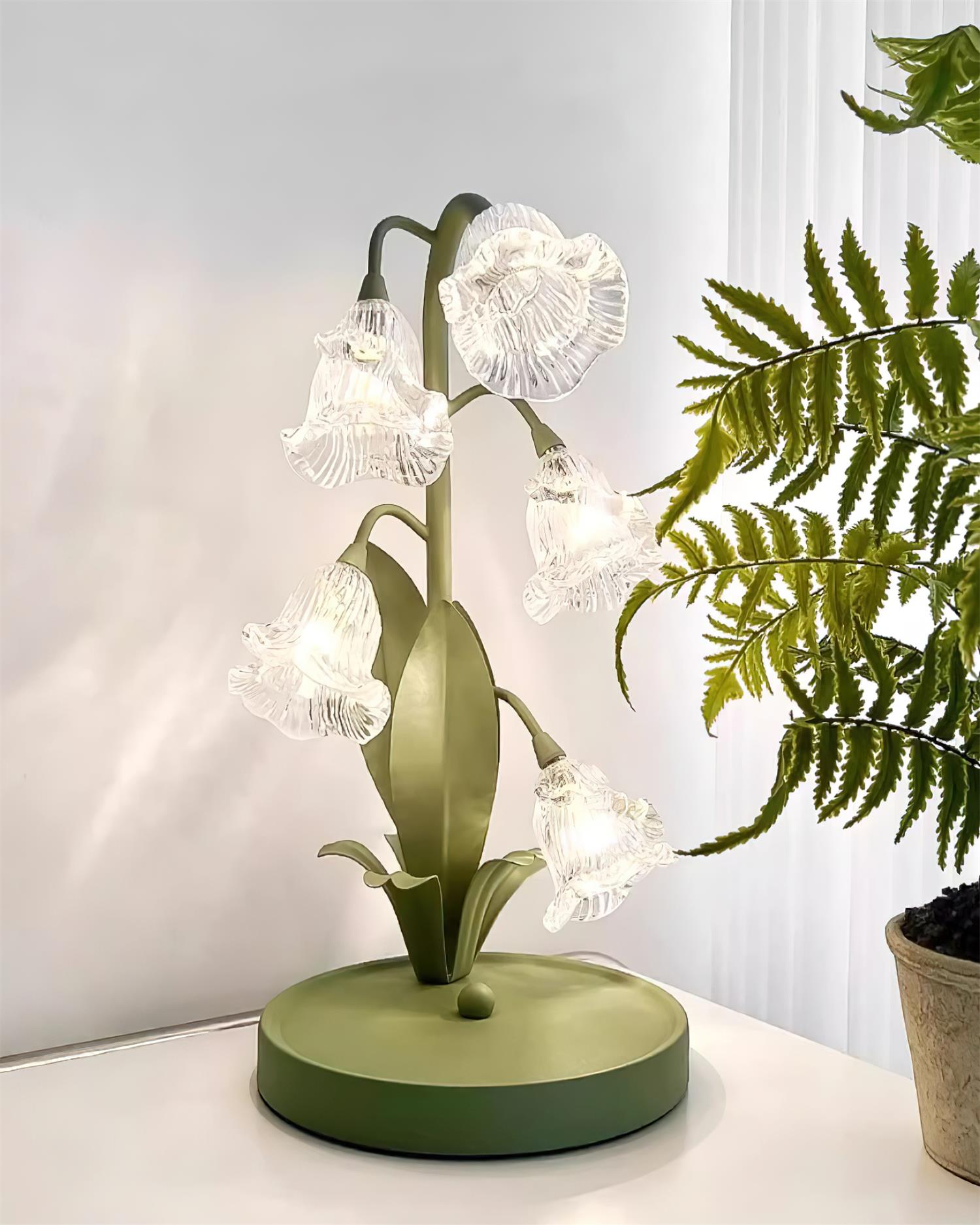 Blühende Blumen Tischlampe