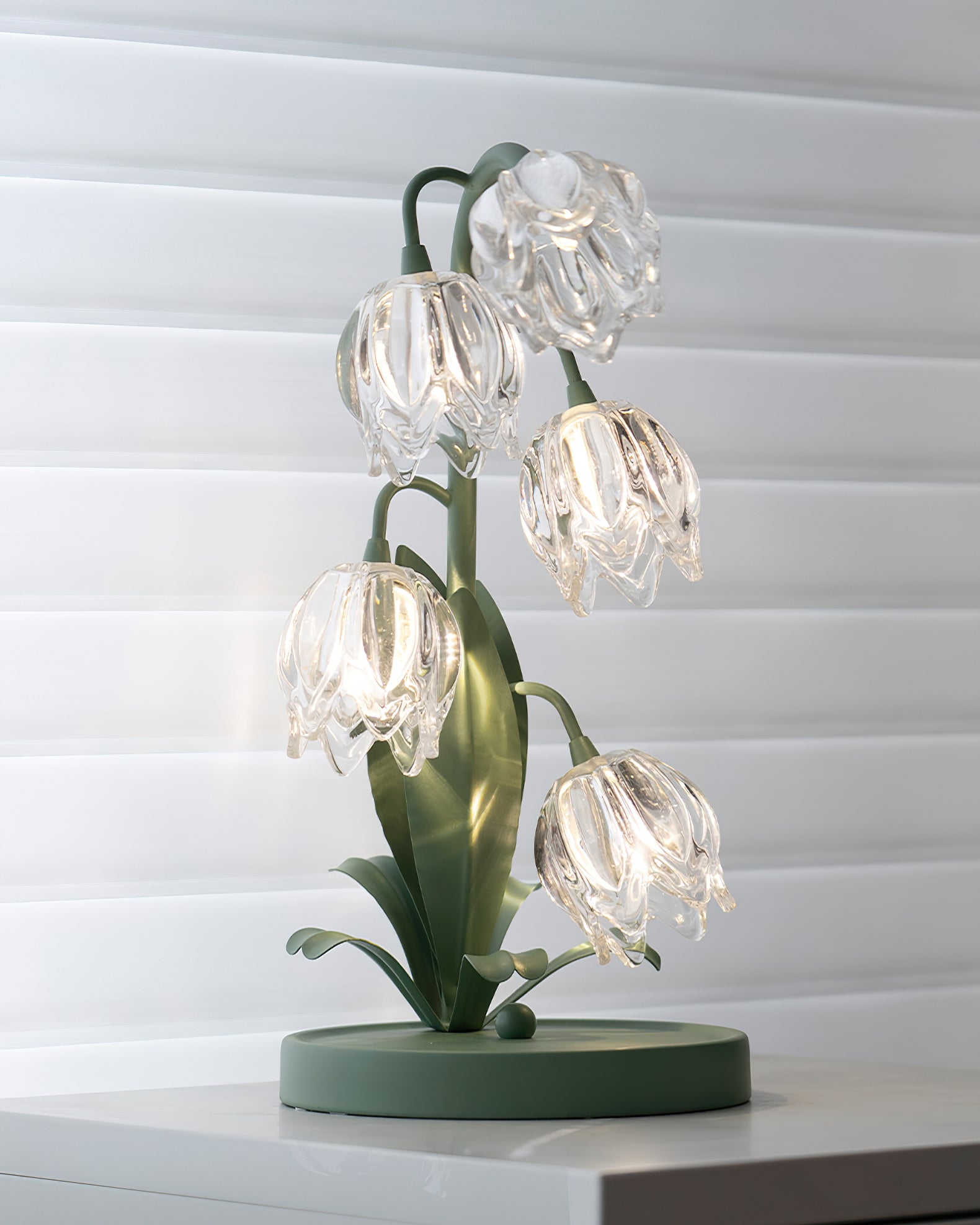 Blühende Blumen Tischlampe
