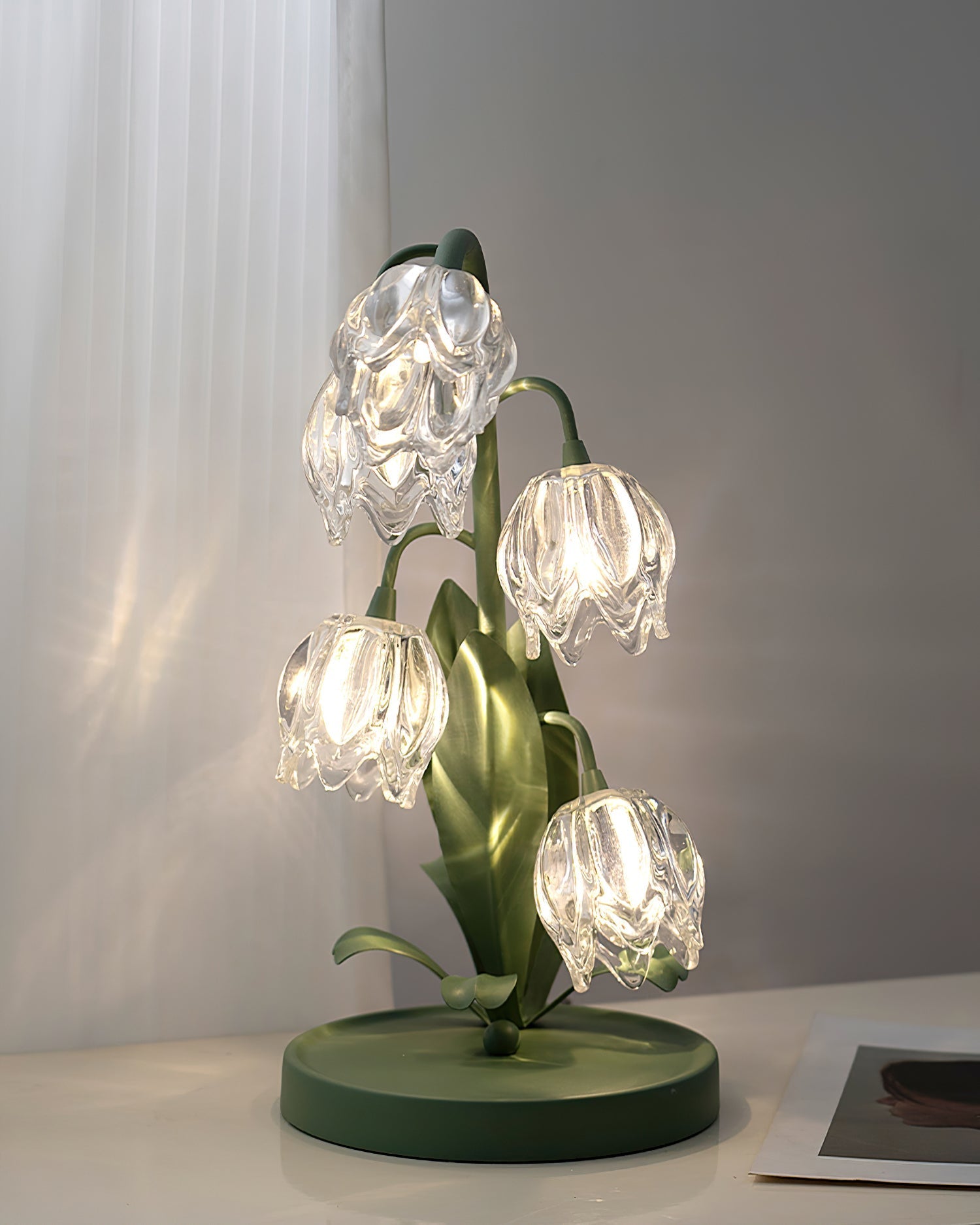 Blühende Blumen Tischlampe