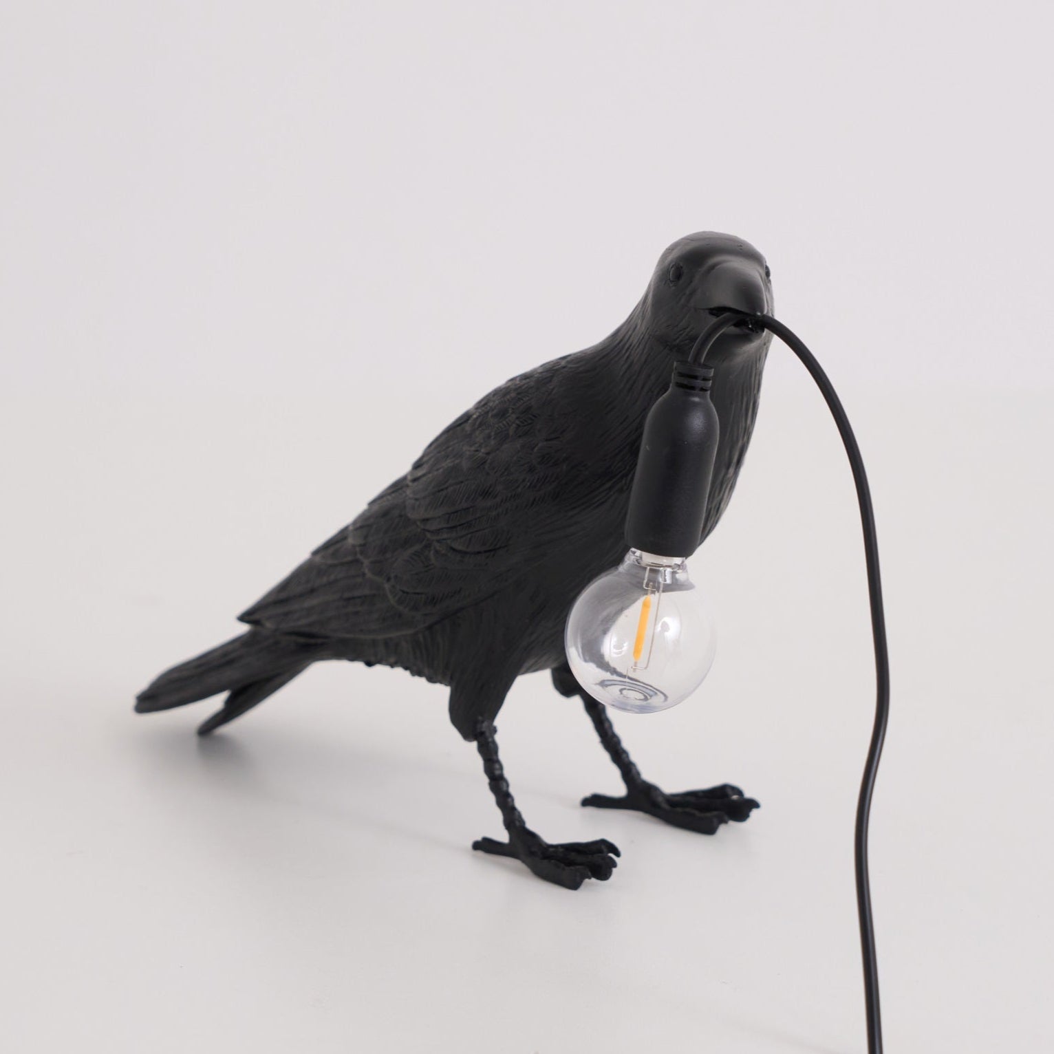 Mitternachtskrähe Lampe | Skulpturaler Akzent