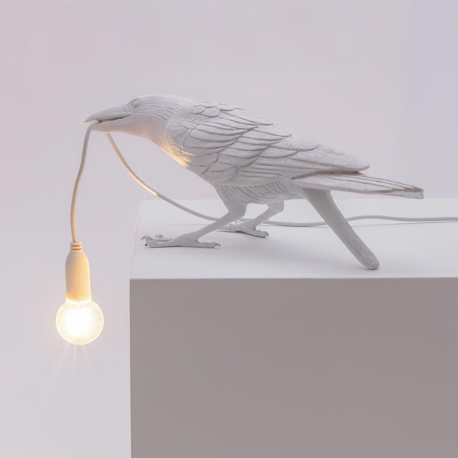Mitternachtskrähe Lampe | Skulpturaler Akzent