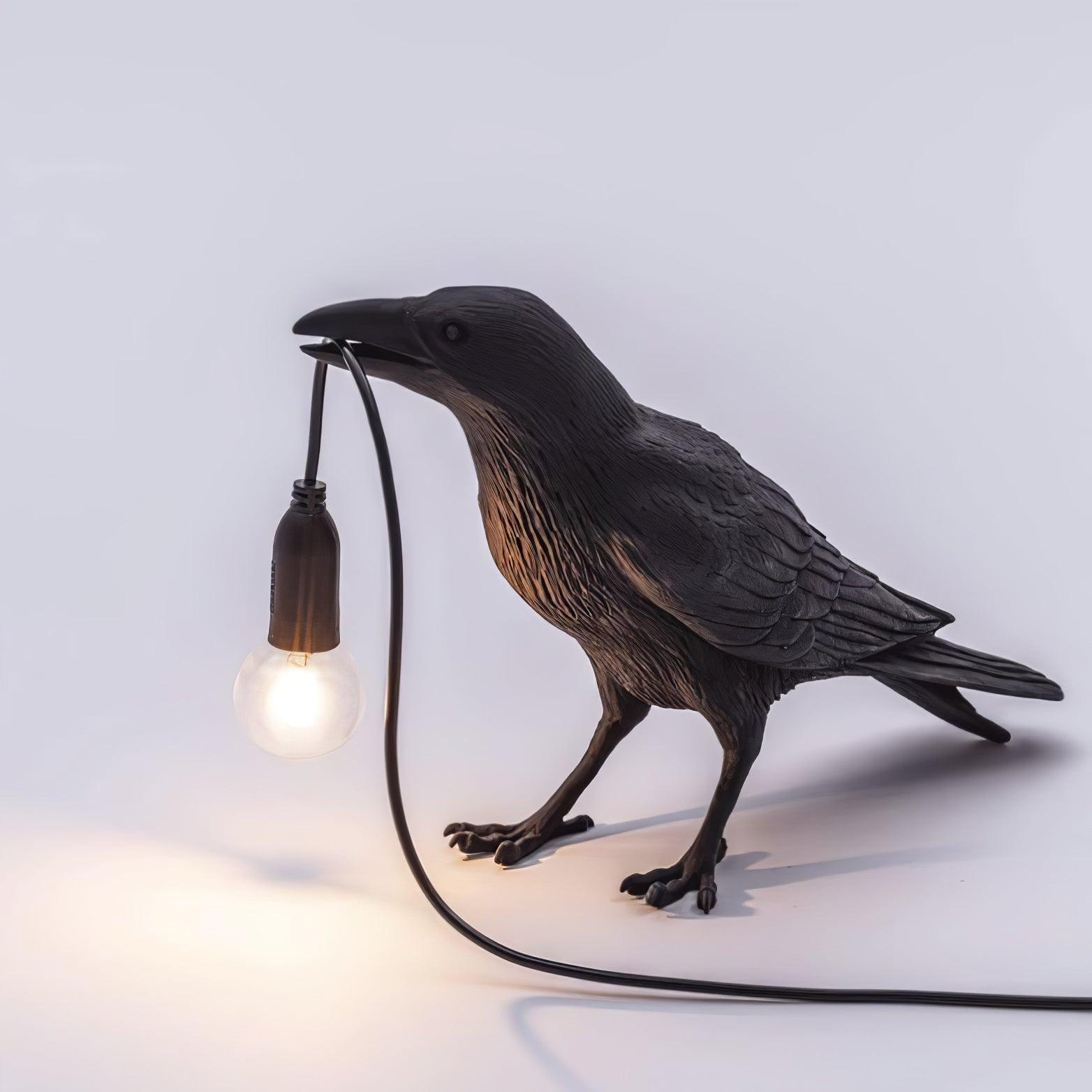 Mitternachtskrähe Lampe | Skulpturaler Akzent