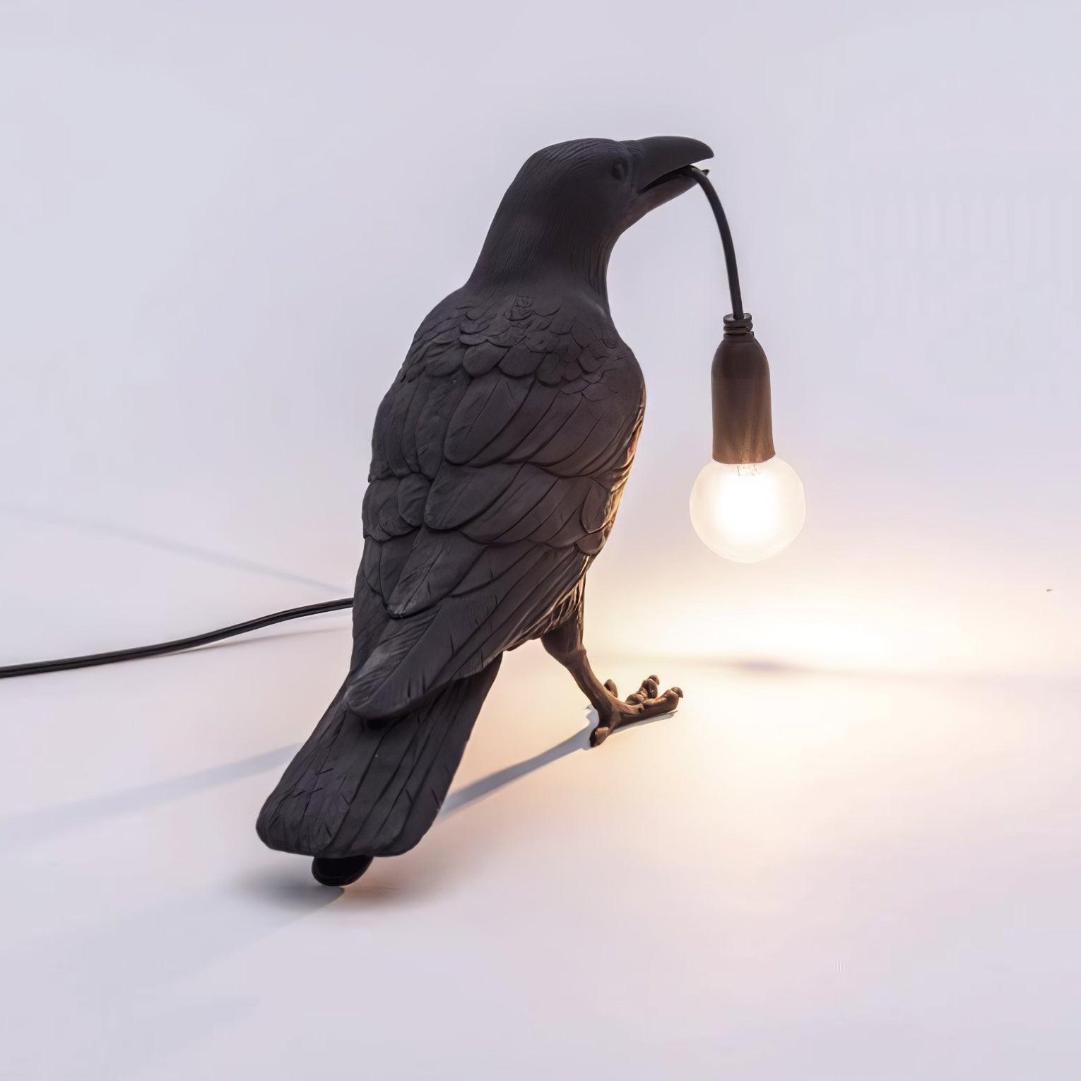 Mitternachtskrähe Lampe | Skulpturaler Akzent