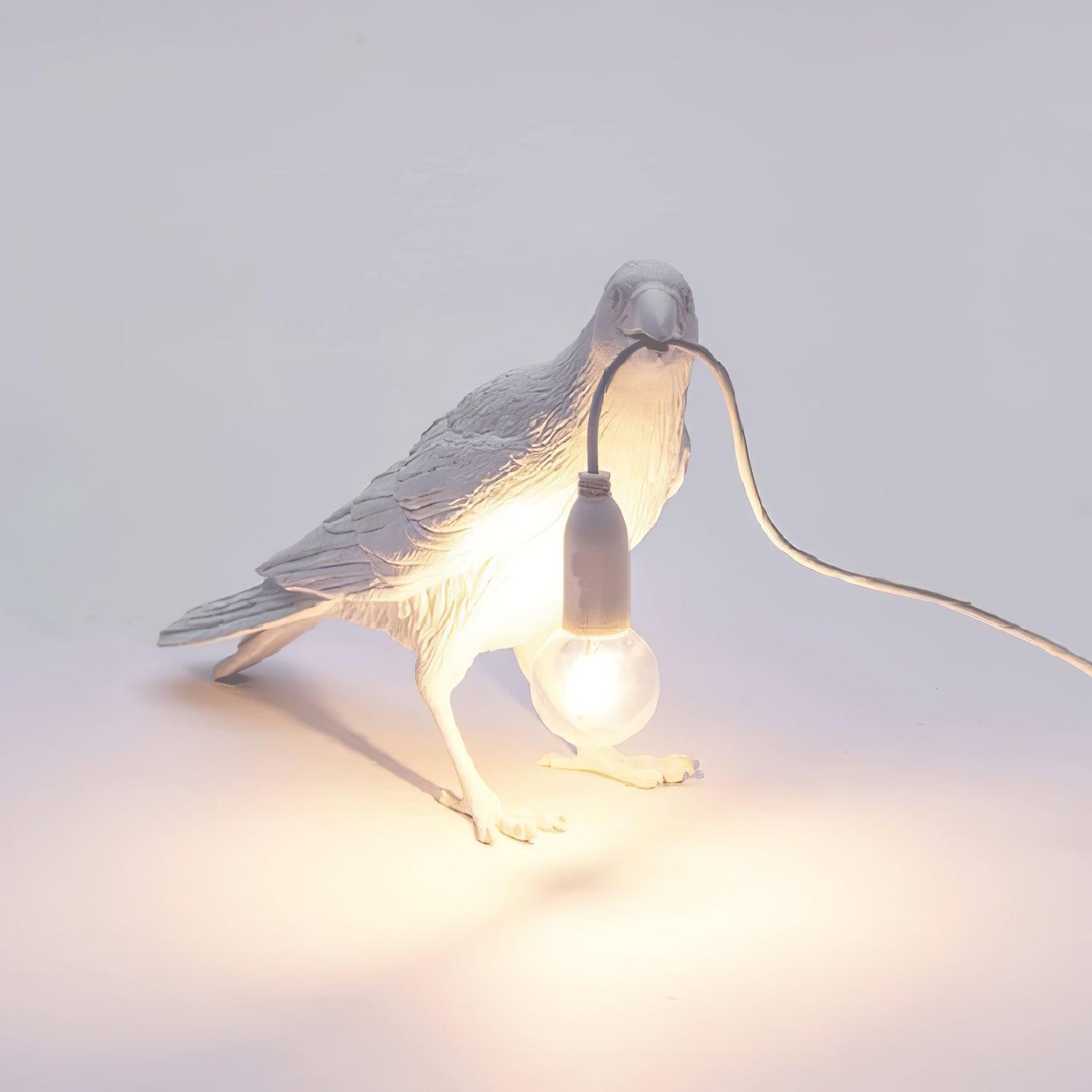 Mitternachtskrähe Lampe | Skulpturaler Akzent