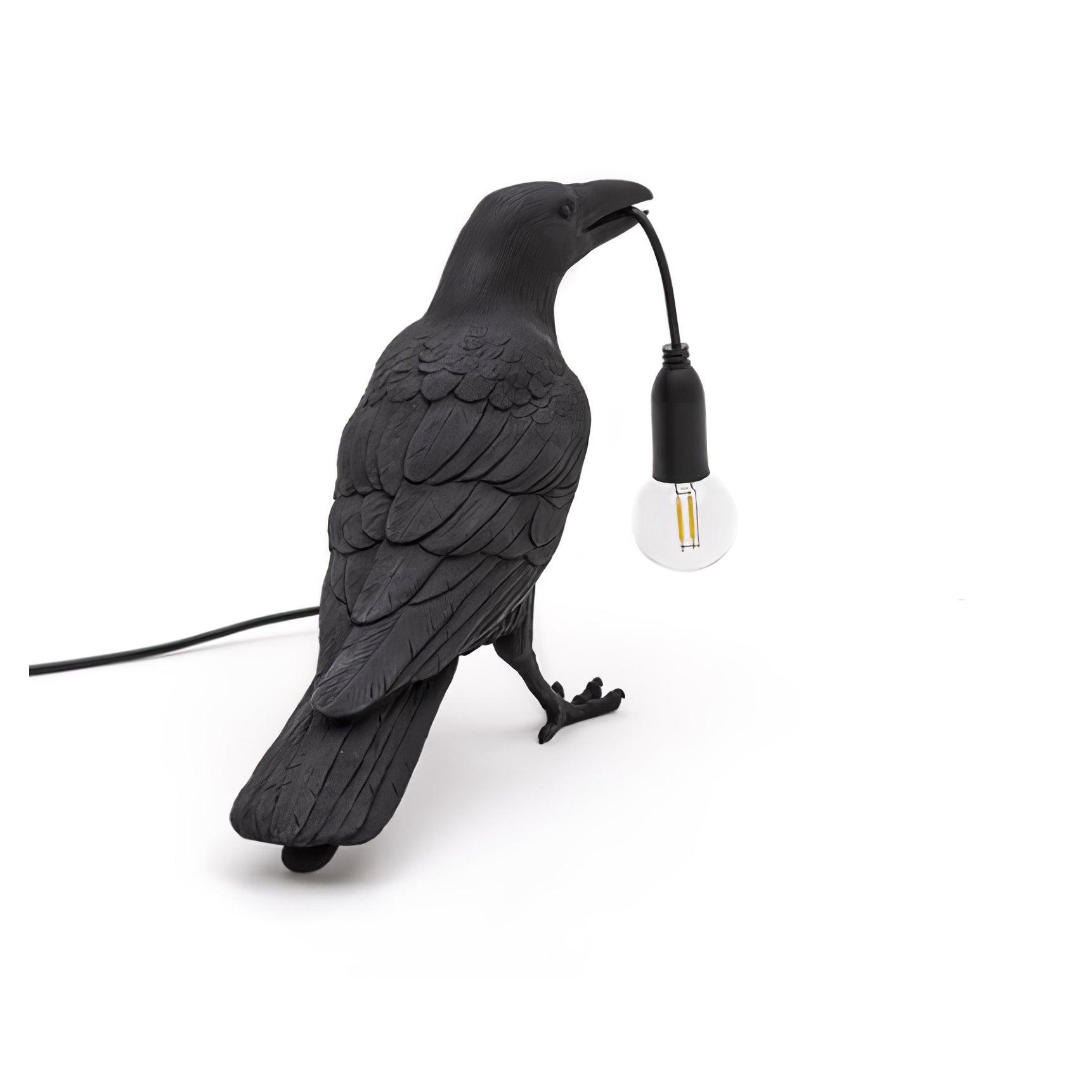 Mitternachtskrähe Lampe | Skulpturaler Akzent