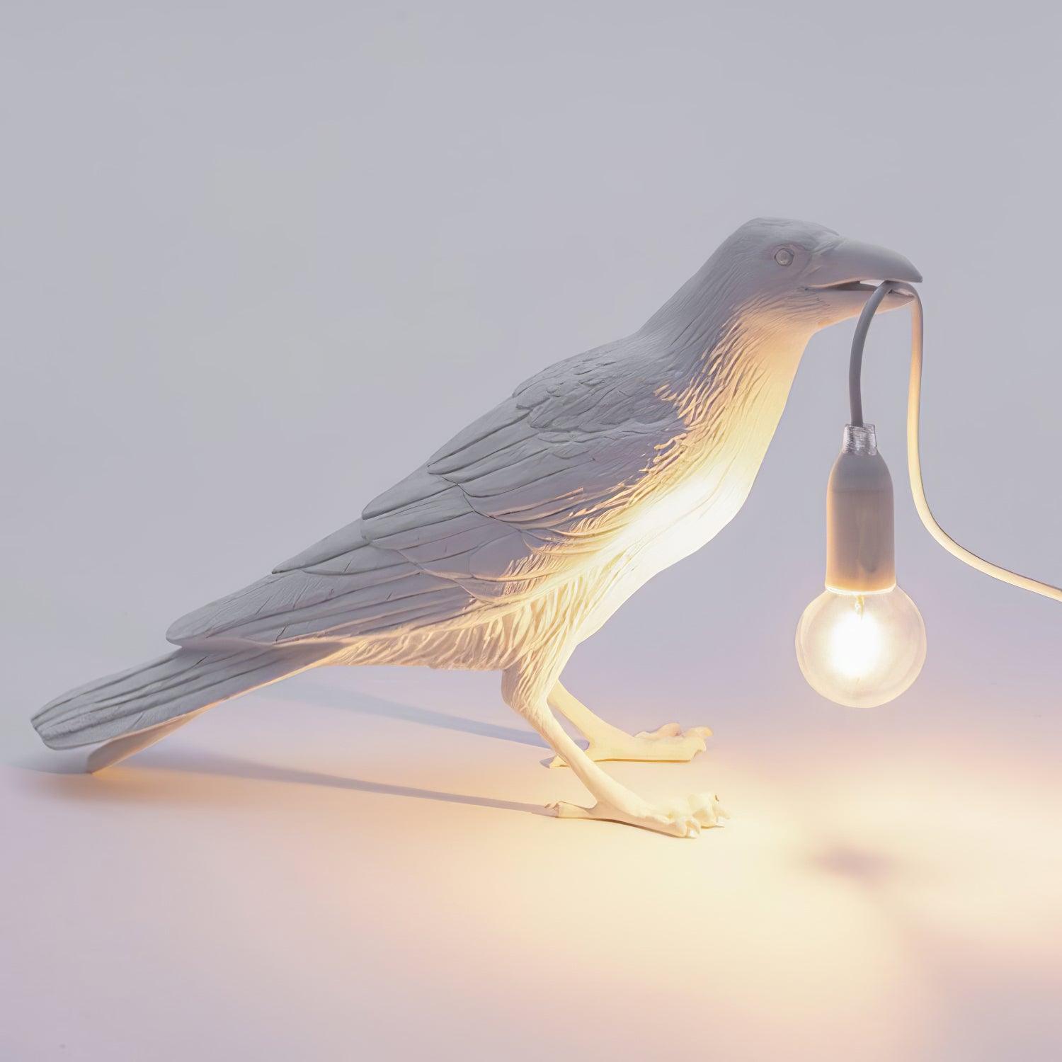 Mitternachtskrähe Lampe | Skulpturaler Akzent
