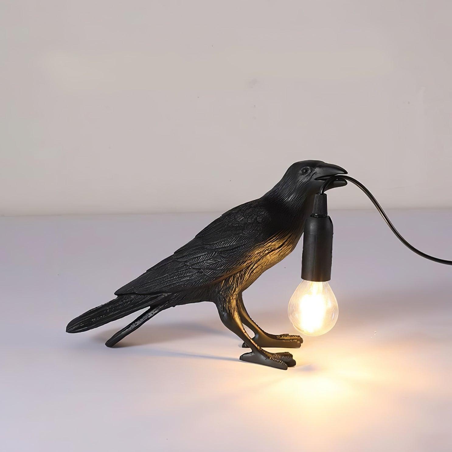 Mitternachtskrähe Lampe | Skulpturaler Akzent