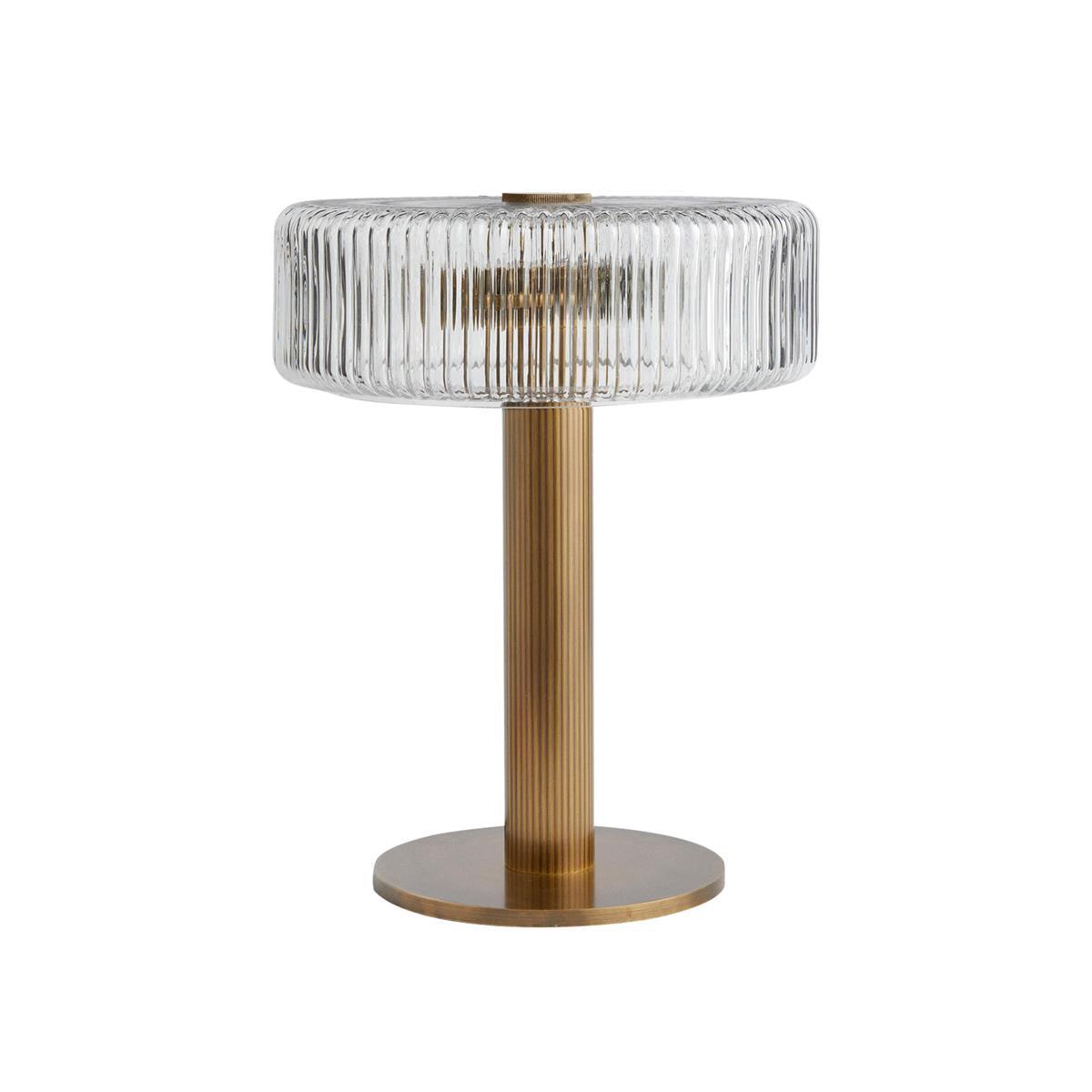 Rippenglas Karussell Tischlampe