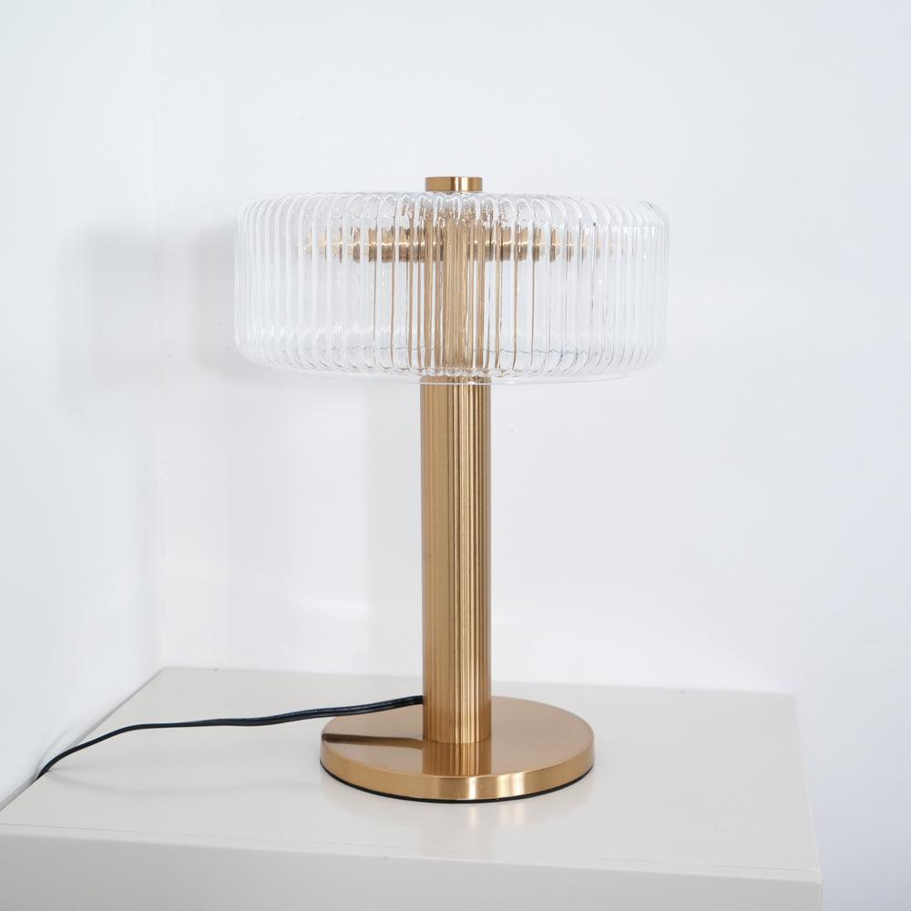 Rippenglas Karussell Tischlampe
