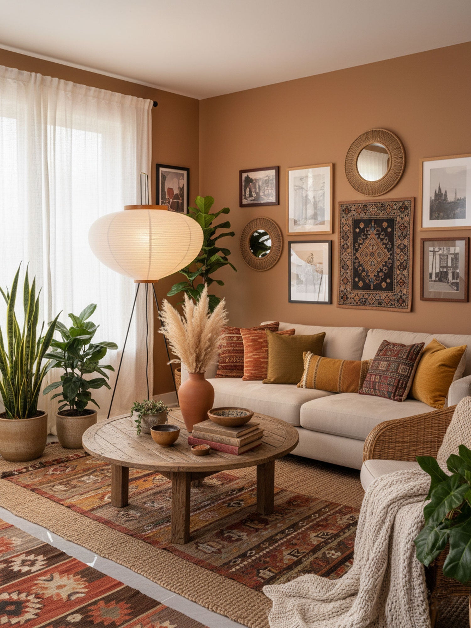 Reispapier Stehlampe | Wohnzimmer