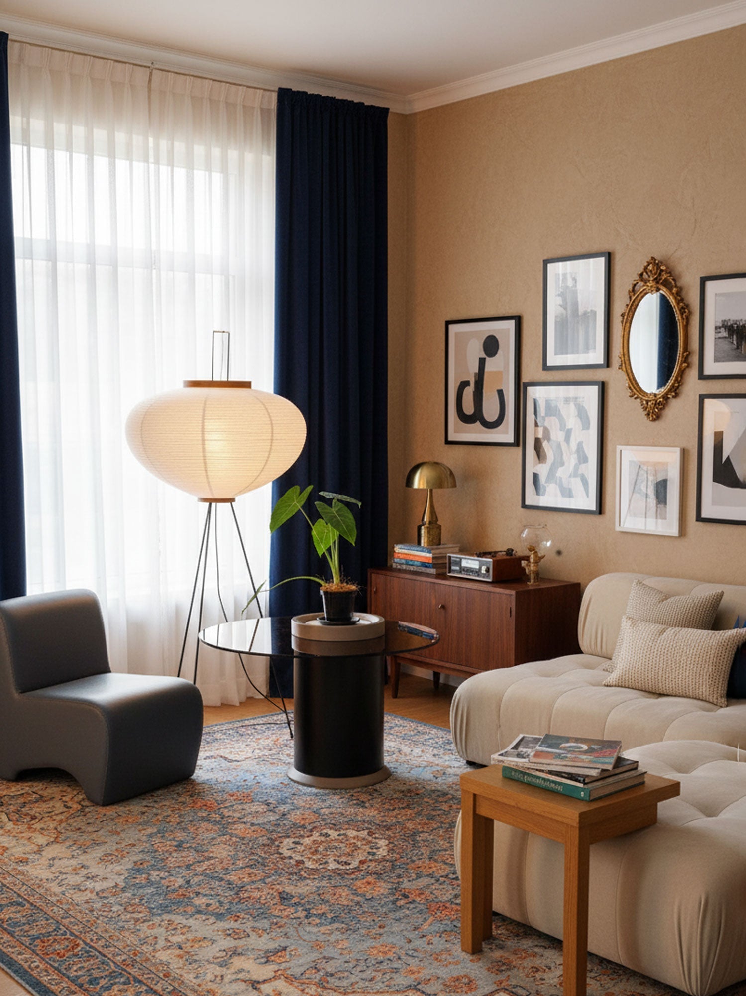 Reispapier Stehlampe | Wohnzimmer