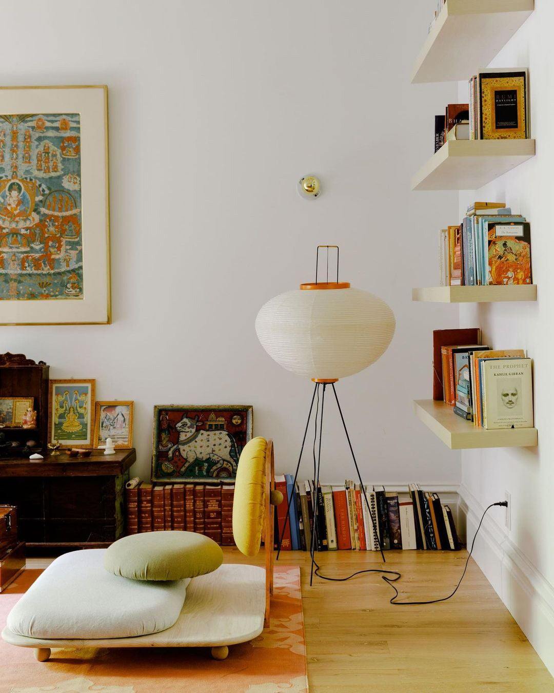 Reispapier Stehlampe | Wohnzimmer
