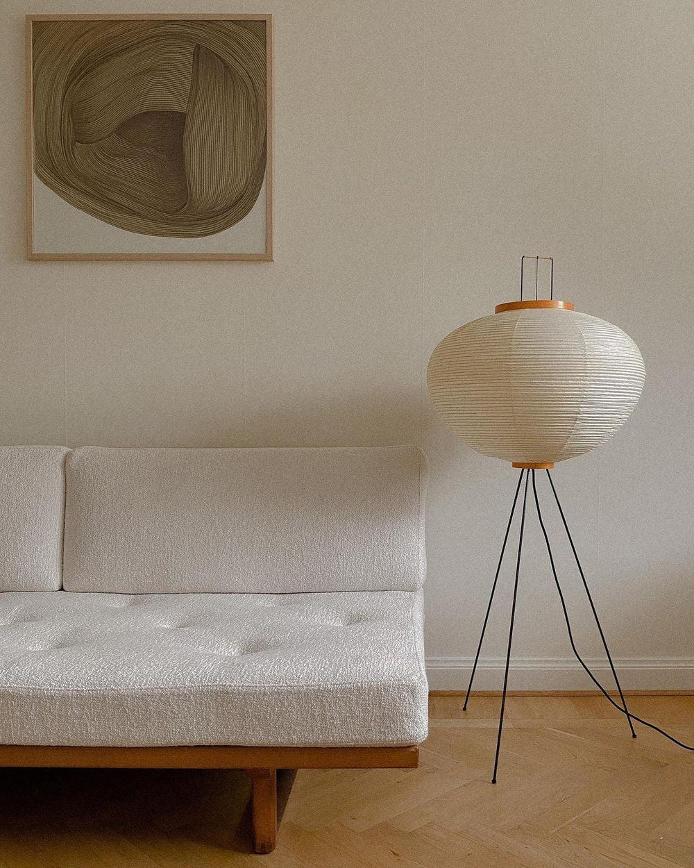 Reispapier Stehlampe | Wohnzimmer