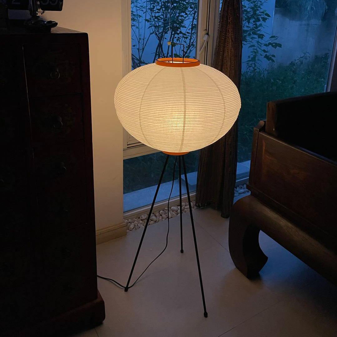 Reispapier Stehlampe | Wohnzimmer