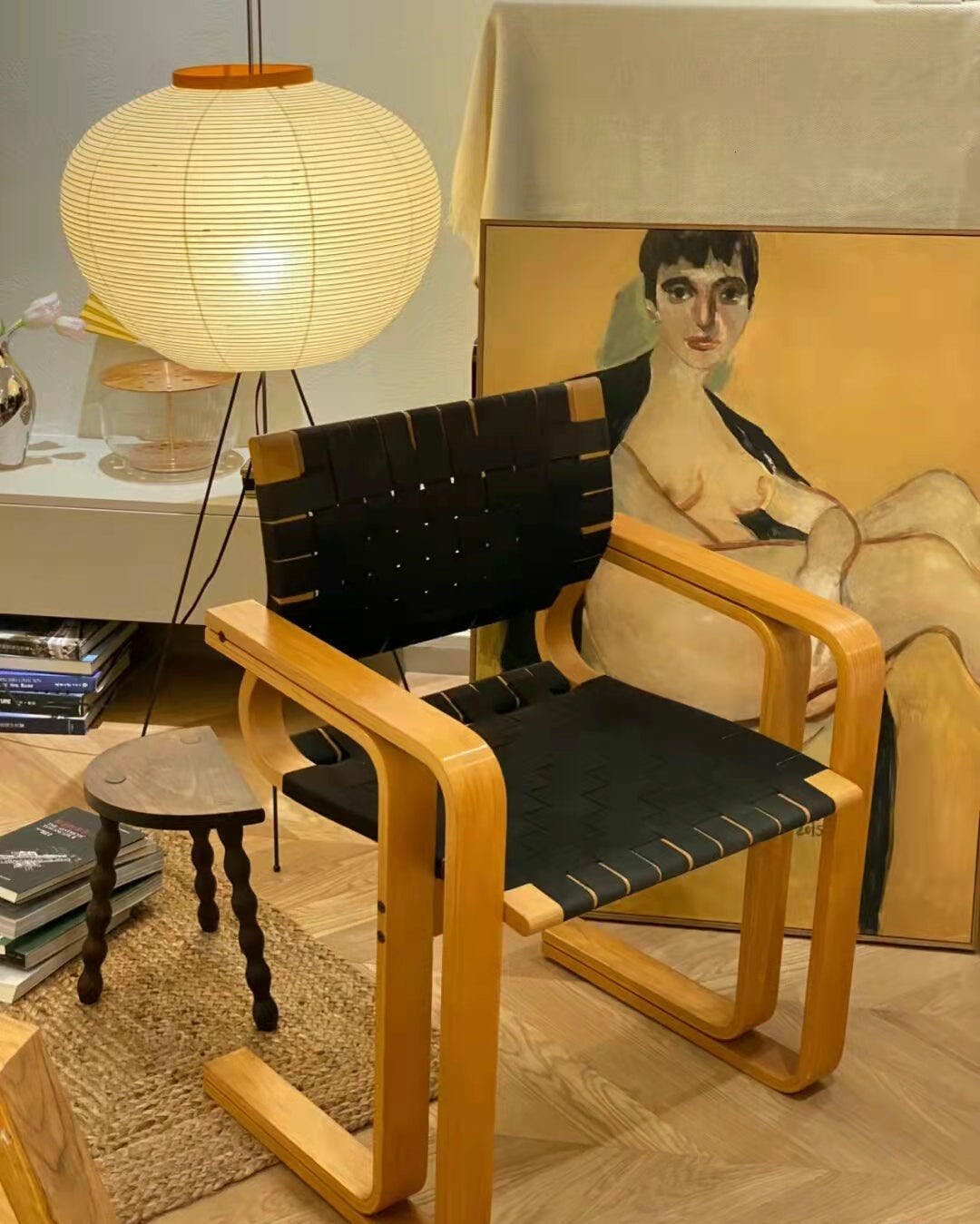 Reispapier Stehlampe | Wohnzimmer