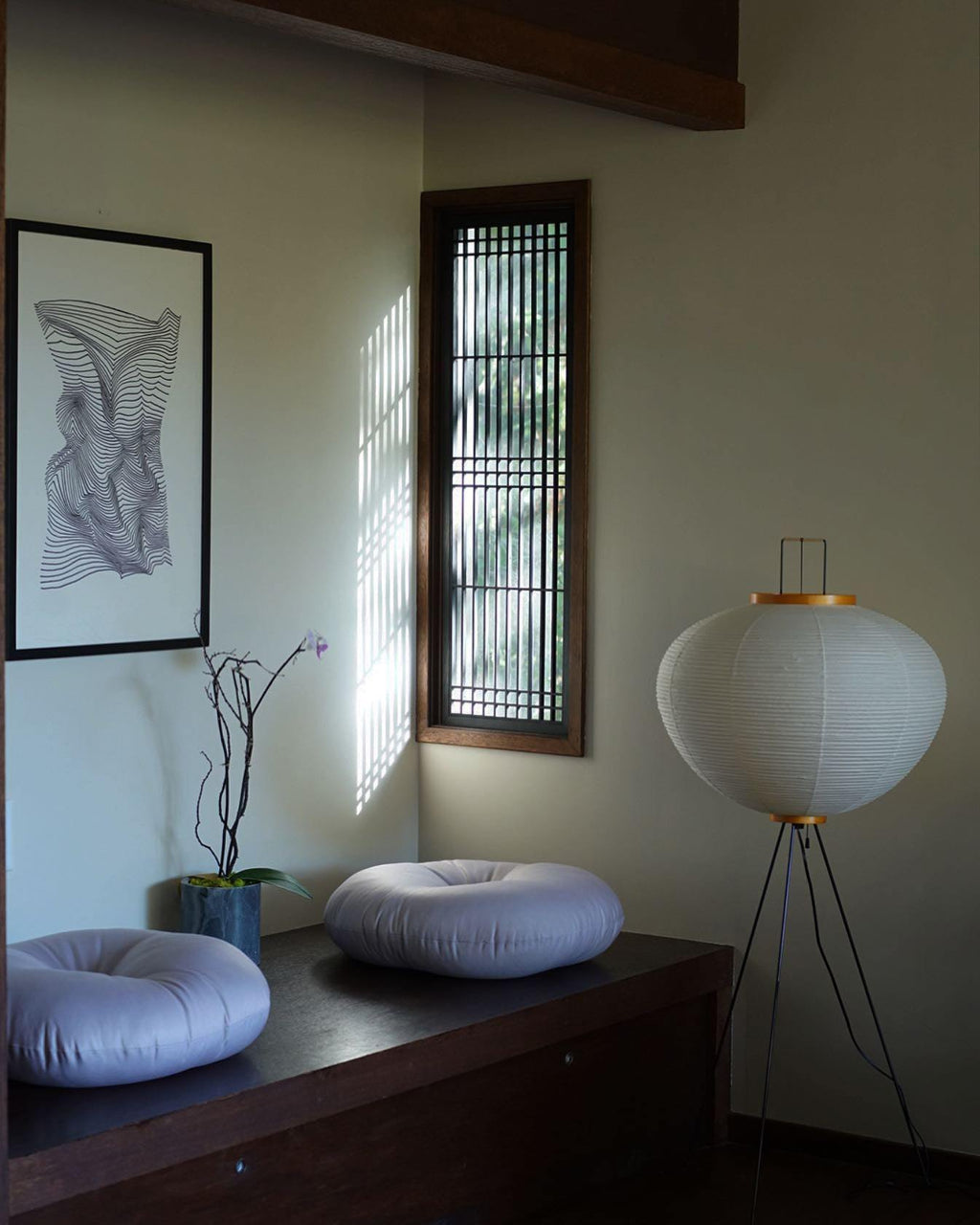 Reispapier Stehlampe | Wohnzimmer