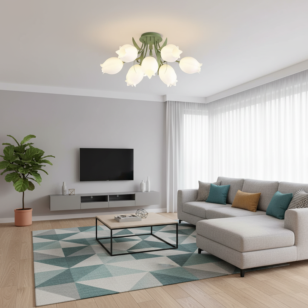 LED-Deckenleuchte in Blumenform
