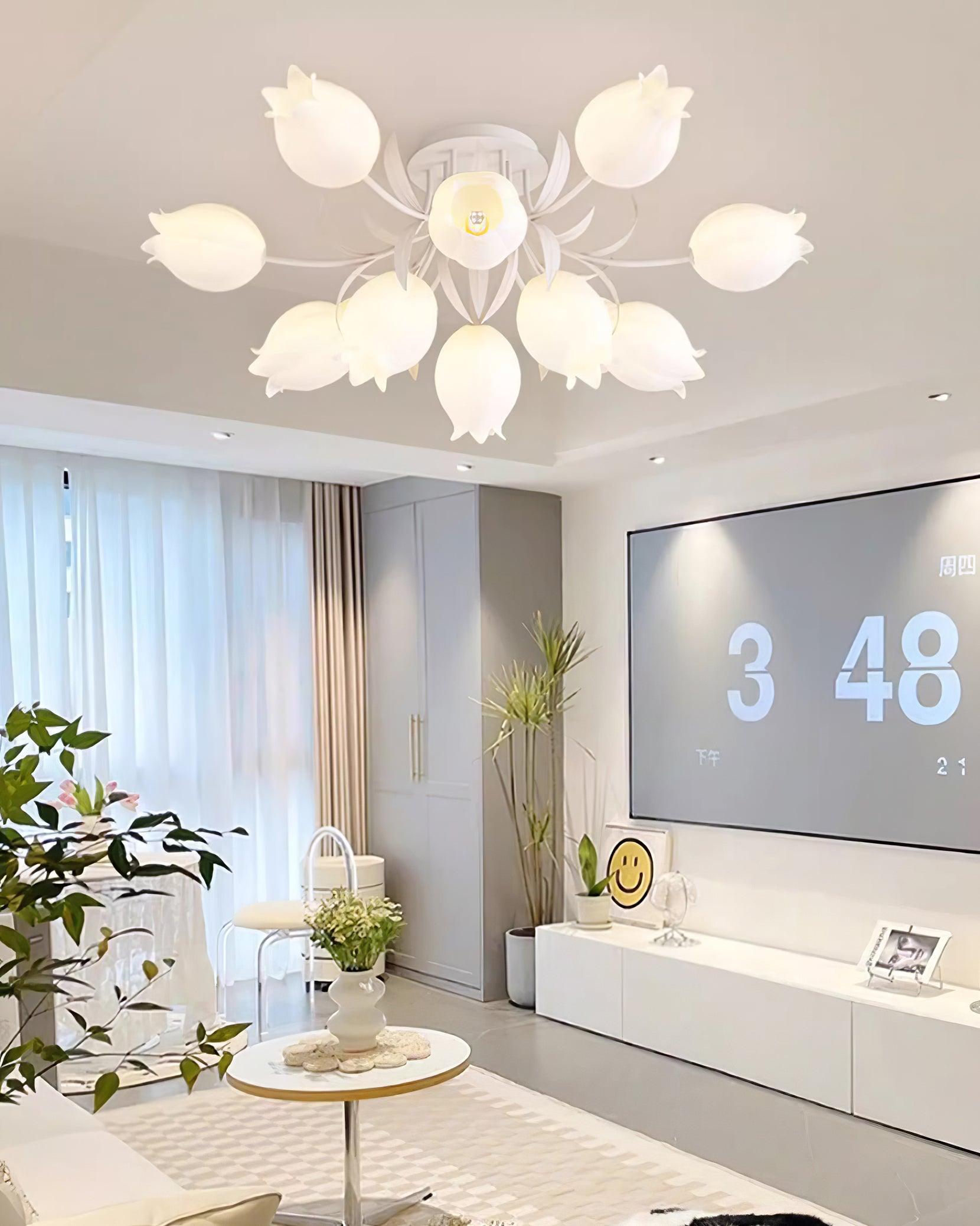 LED-Deckenleuchte in Blumenform