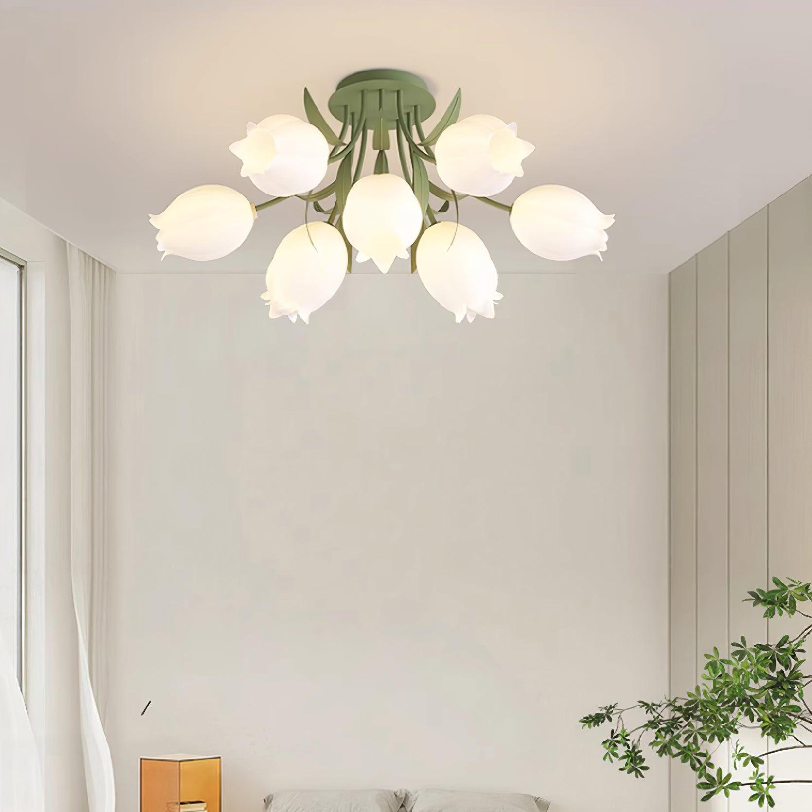 LED-Deckenleuchte in Blumenform