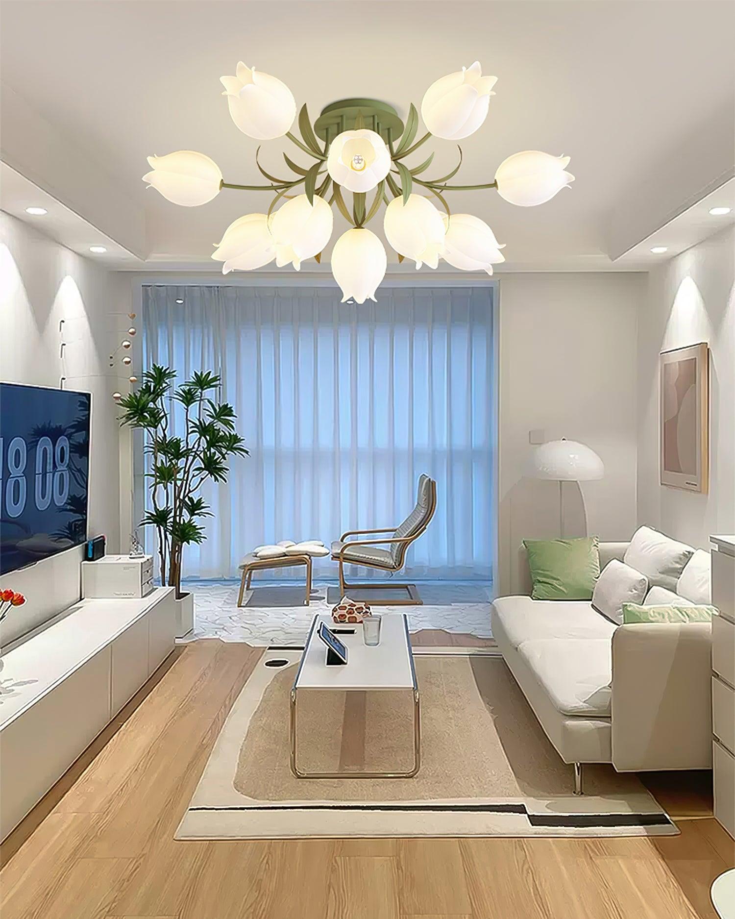 LED-Deckenleuchte in Blumenform