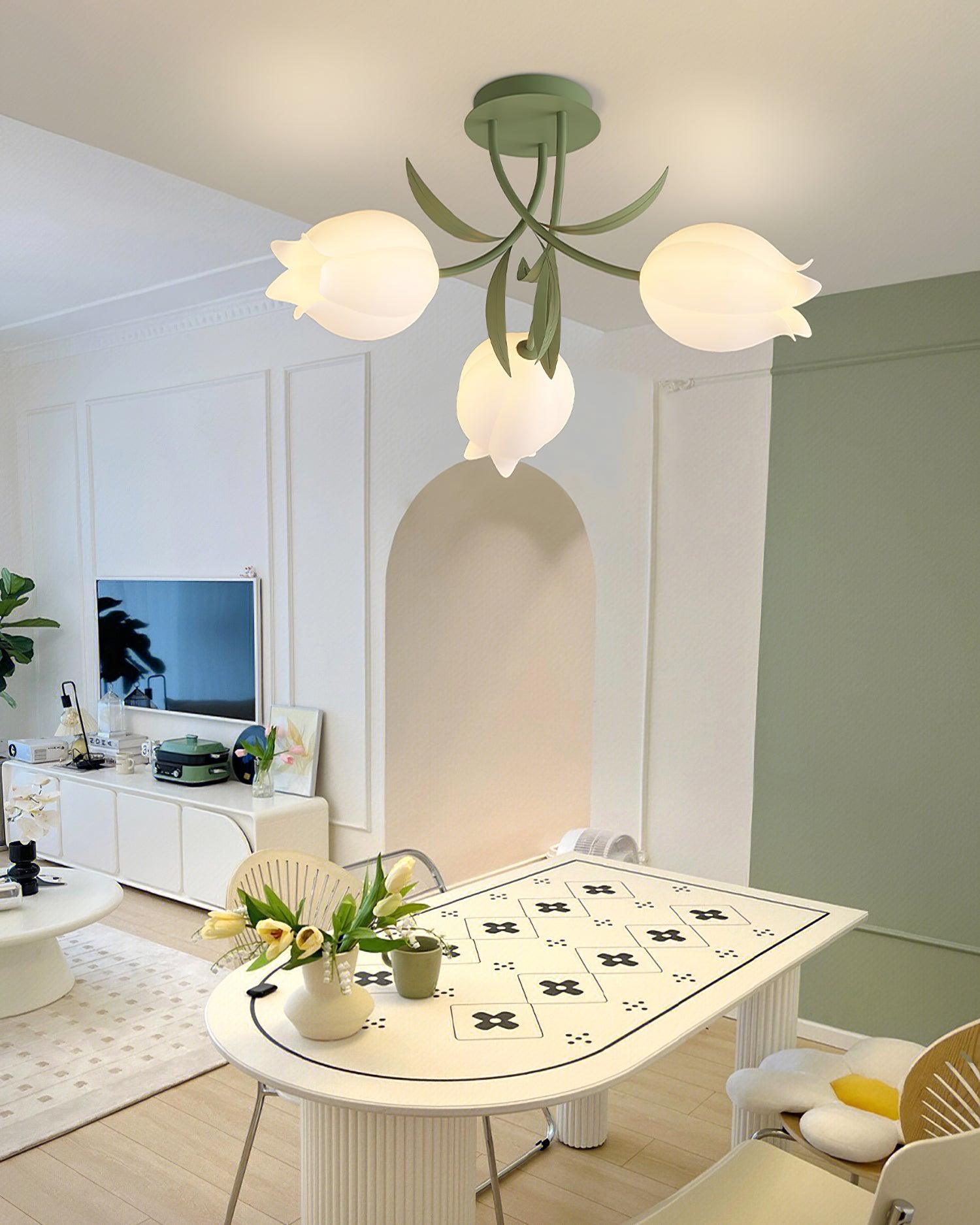 LED-Deckenleuchte in Blumenform