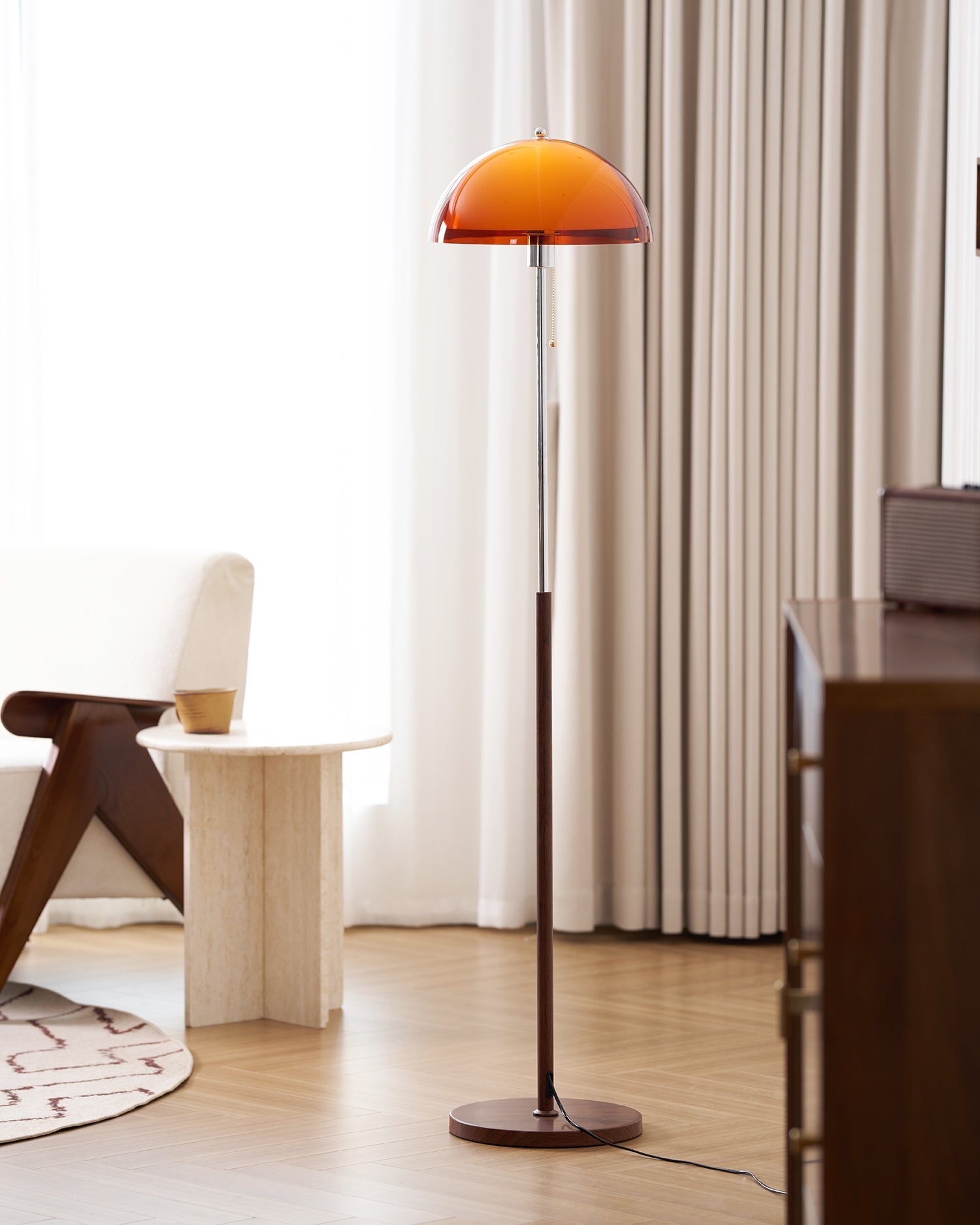 Glas-Schirm-Dom-Stehlampe