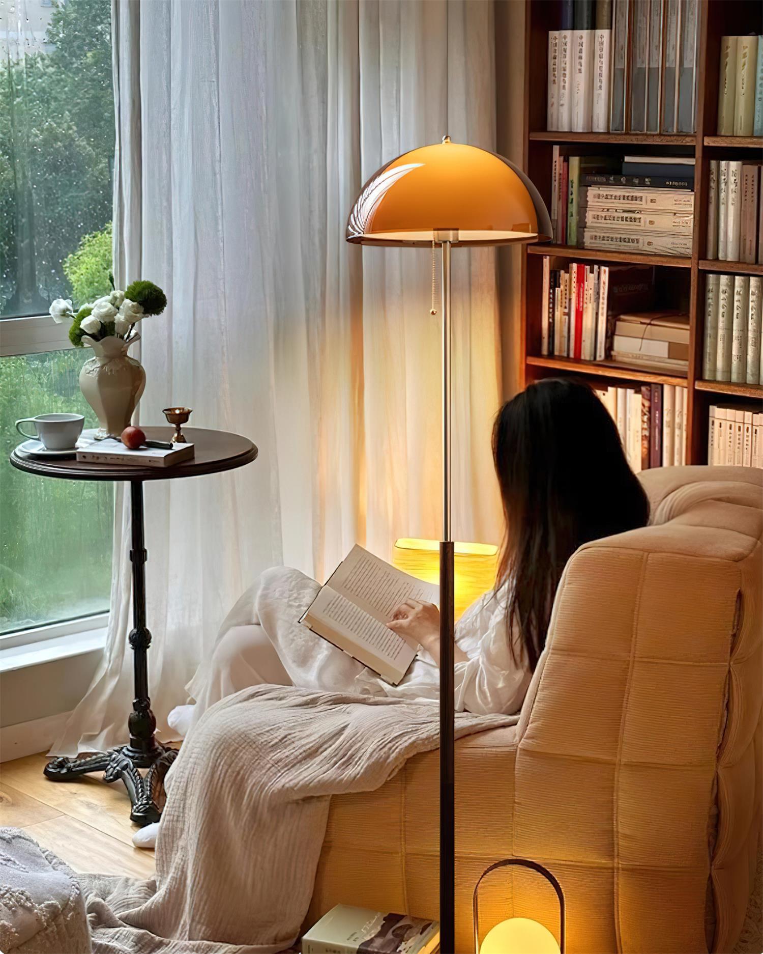 Glas-Schirm-Dom-Stehlampe