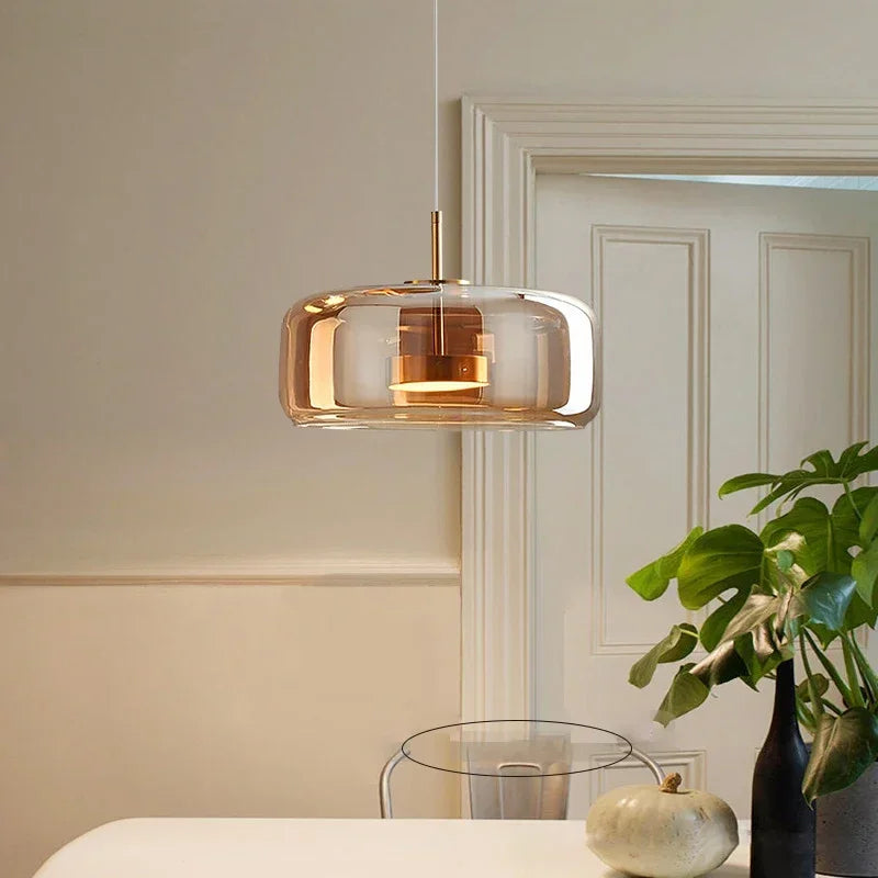 Glas LED Pendelleuchte